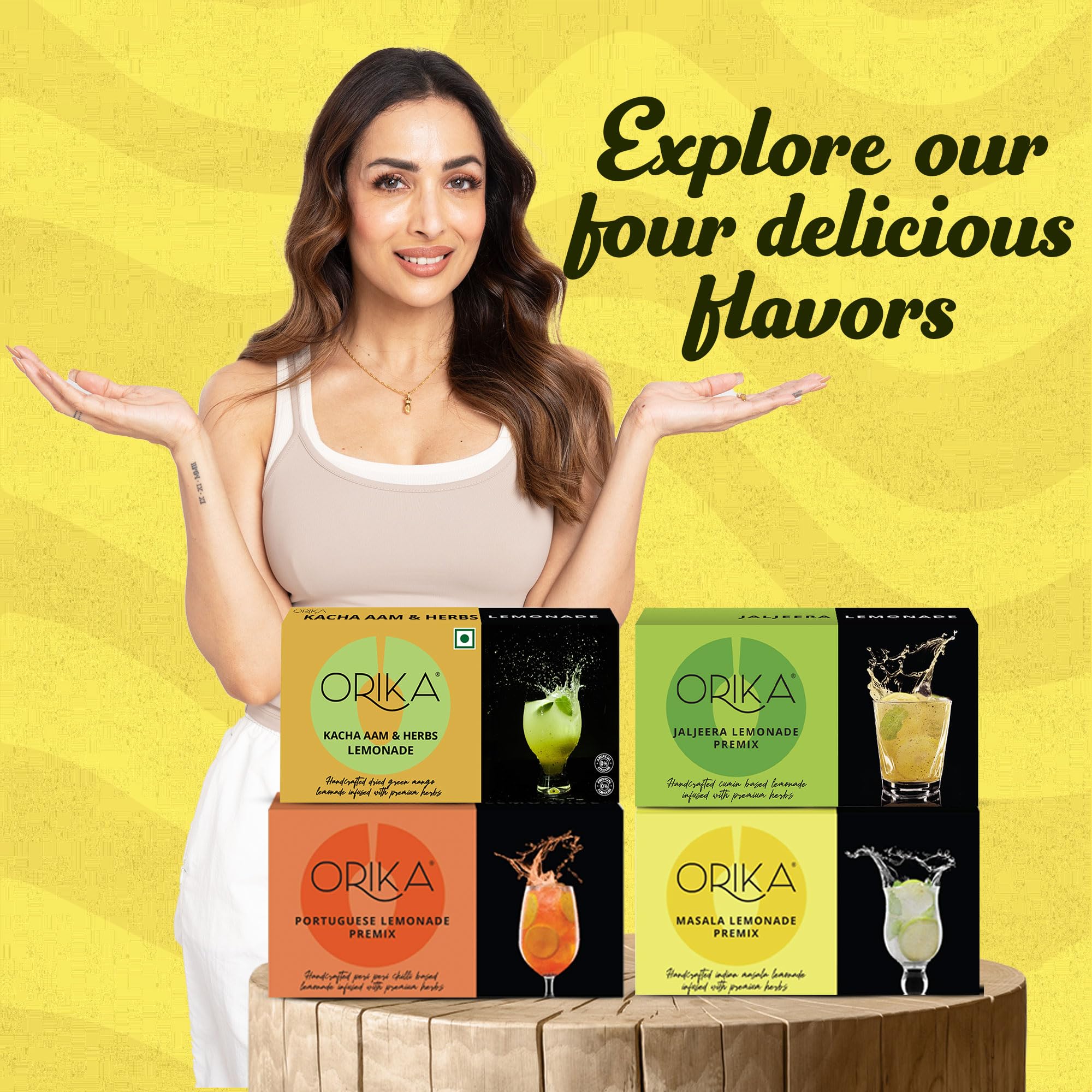 Orika Jaljeera & Masala Lemonade Instant Drink Mix Combo - 20 Sachets (10 Each Flavor) 380g | Premium Herbal Infusion | Handcrafted Refreshing Summer Beverage Powder | Perfect for Parties, Picnics & Hot Weather Hydration