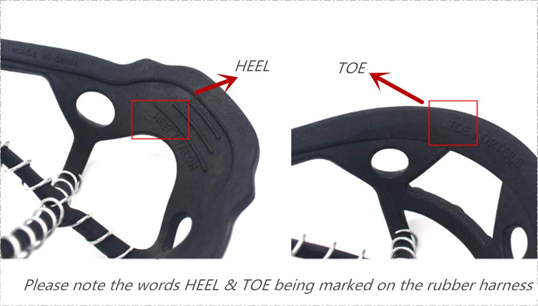 Toasis Ice Grips Snow Traction Cleats - Anti-Slip Crampons for Walking, Jogging & Hiking on Ice & Snow - Perfect for Winter Outdoor Activities & Safety