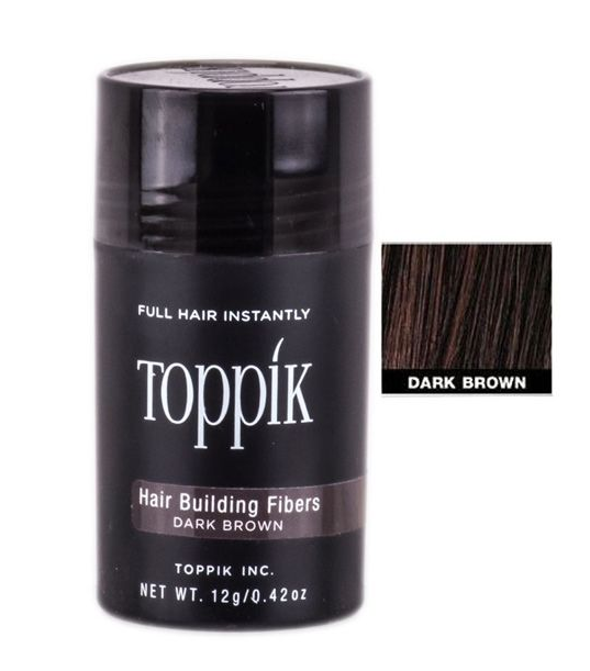 Toppik Hair Building Fiber for Thinning Hair - Dark Brown (1 Month Supply) - Natural-Looking Hair Thickener for Men & Women - Perfect for Daily Use & Special Occasions