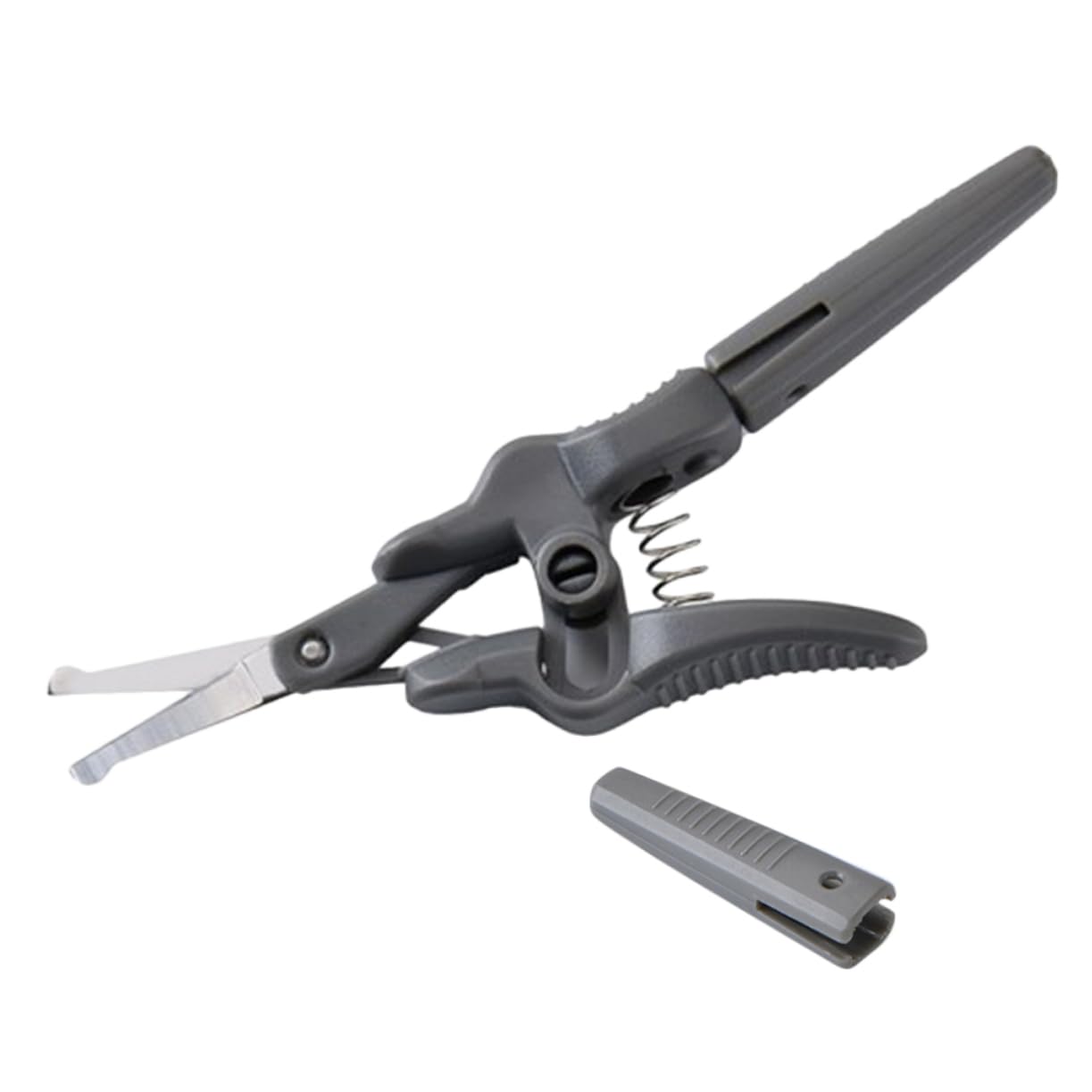 NOLITOY 4-Piece Beard & Eyelash Scissors Set - Professional Grooming Shears for Men, Nose Hair Trimmer, Small Hair & Wig Cutting Scissors - Durable Plastic Grey (Perfect for Home & Salon Grooming)