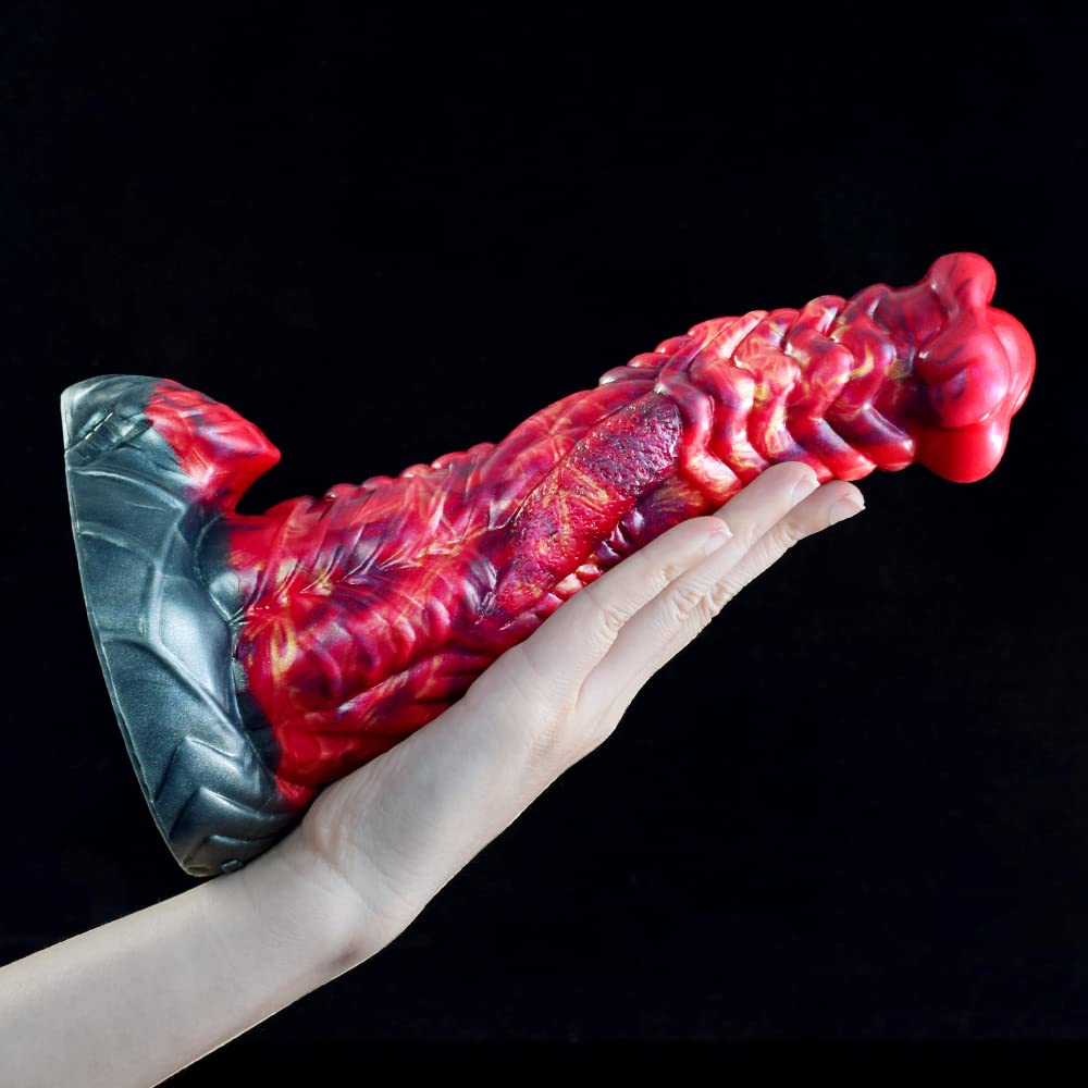 BeHorny Liquid Silicone Alien/Fido Dildo Sex Toy with Strong Suction Cup - Realistic Adult Toy for Solo Play, Couples & BDSM Fantasy (Black)