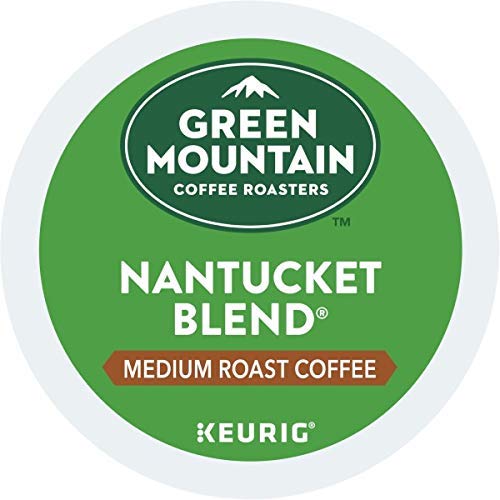 Green Mountain Coffee Roasters Nantucket Blend Medium Roast Single-Serve K-Cup Pods for Keurig - 100% Arabica Coffee with Rich Balanced Flavor - Perfect for Home Office Breakfast or Afternoon Break