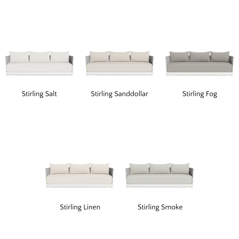 Antigua Outdoor 3-Seat Sofa Set - Waterproof Patio Furniture for Garden, Backyard, Poolside - Comfortable All-Weather Wicker Sectional Couch with Cushions