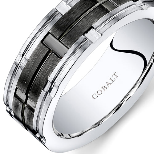 8mm Cobalt Wedding Band for Men - Size 8.5 - Durable Comfort Fit Ring for Everyday Wear & Special Occasions