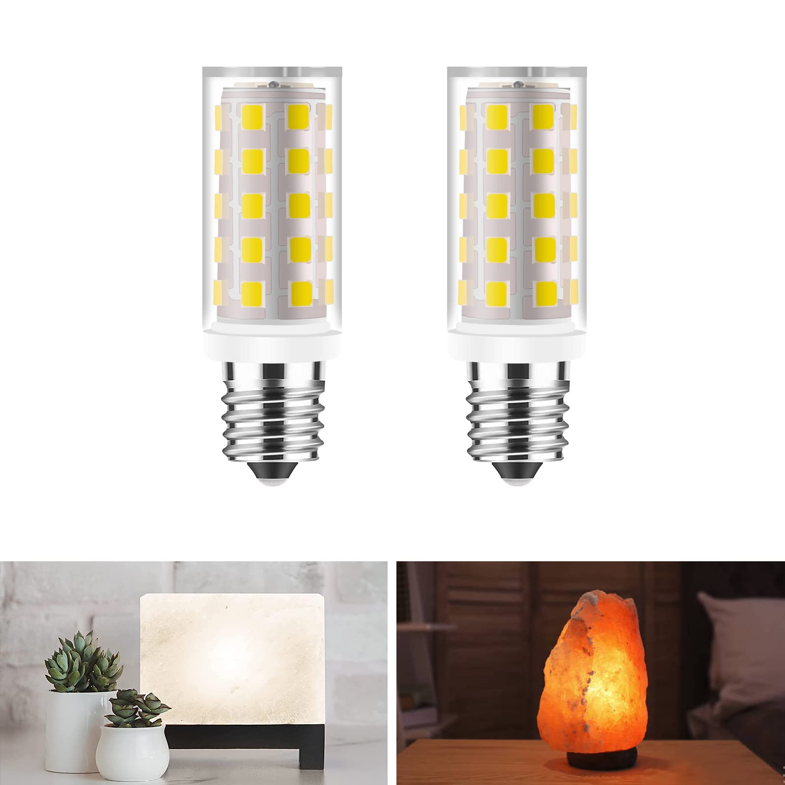 Yucclim T20 Salt Rock Lamp LED Bulb 120V 4W - Natural White Night Light Bulb for Himalayan Salt Lamps, Candle Holders, Christmas Decor & Wax Warmers | Perfect for Bedroom, Spa Relaxation & Aromatherapy