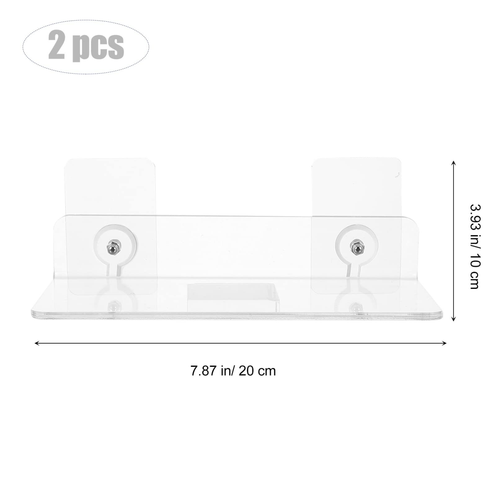 2-Pack Clear Acrylic Shower Caddy Organizer - No Drill Adhesive Wall Mounted Bathroom Shelf for Shampoo, Body Wash & Soap | Space-Saving Shower Storage Solution for Small Bathrooms & Dorm Showers