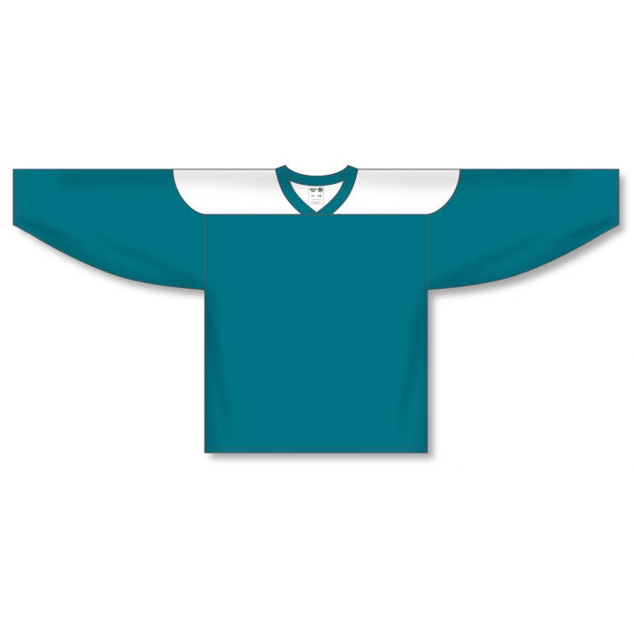 Custom Athletic Knit Pacific Teal & White 6100 Jersey - Breathable Sports Performance Shirt for Baseball, Basketball & Team Uniforms