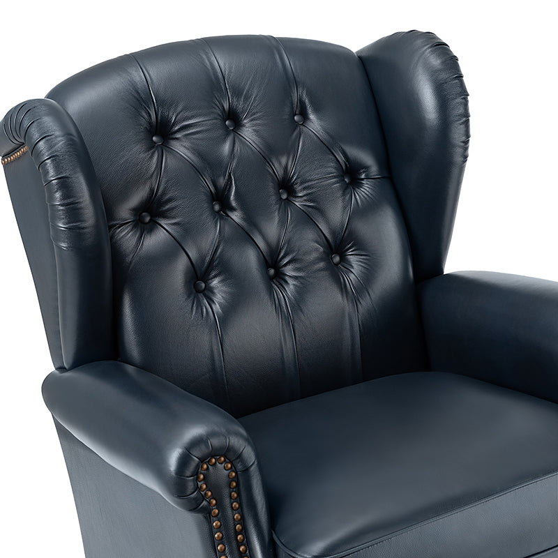 Premium Raquel Genuine Leather Armchair - Heavy Duty Solid Wood Frame - Luxury Living Room Seating for Home Office & Lounge Areas