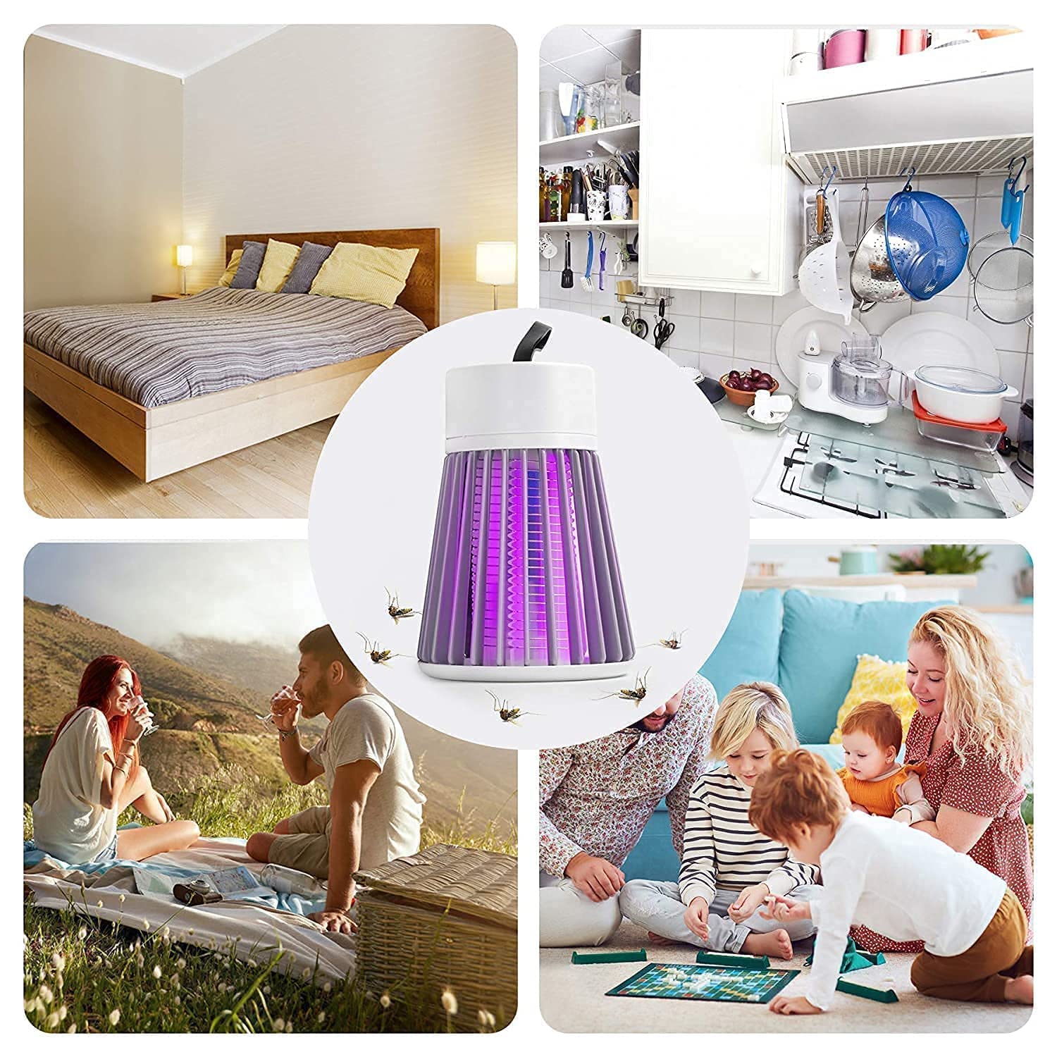 ETH Utility Store International Eco-Friendly Electronic LED Mosquito Killer Lamp - Indoor Bug Zapper with UV Light for Home, Bedroom, Patio & Outdoor Use