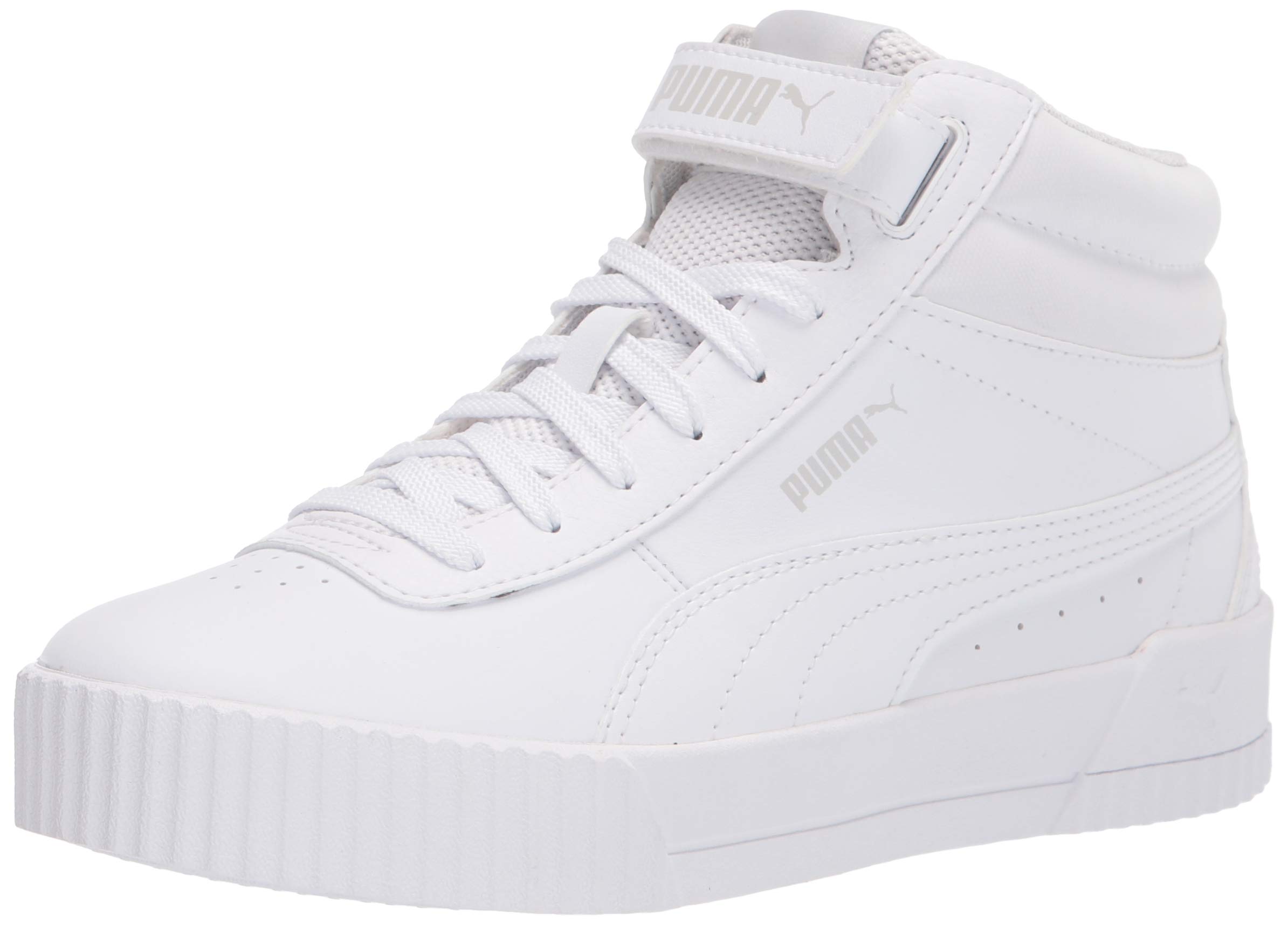 PUMA Women's CARINA MID Sneaker - White Athletic Shoes for Women, Size 10.5 | Comfortable Walking & Running Shoes for Gym, Workout & Casual Wear