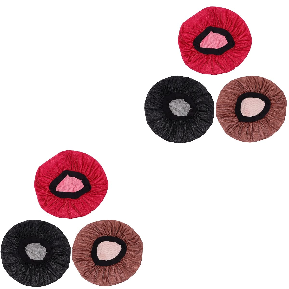 6 Pcs Satin Silk Sleep Cap for Women - XXL Shower Hat, Hair Protective Turban, Headband & Scarf for Long Hair - Perfect for Showering, Sleeping & Styling