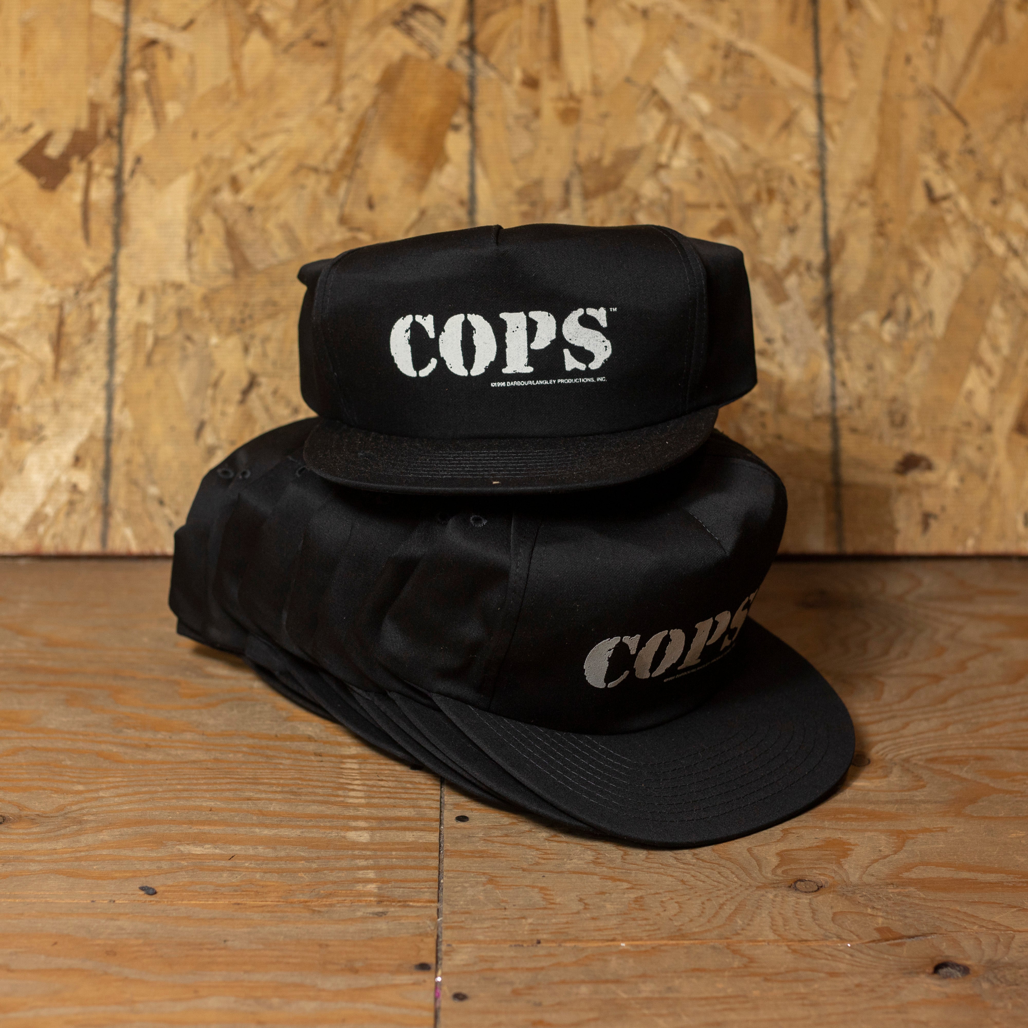 Vintage 90s COPS Snapback Hats - Lot of 12 Wholesale Deadstock Baseball Caps for Men | Retro Hip Hop Streetwear Fashion Accessories | Perfect for Collectors, Costume Parties and Urban Style Outfits