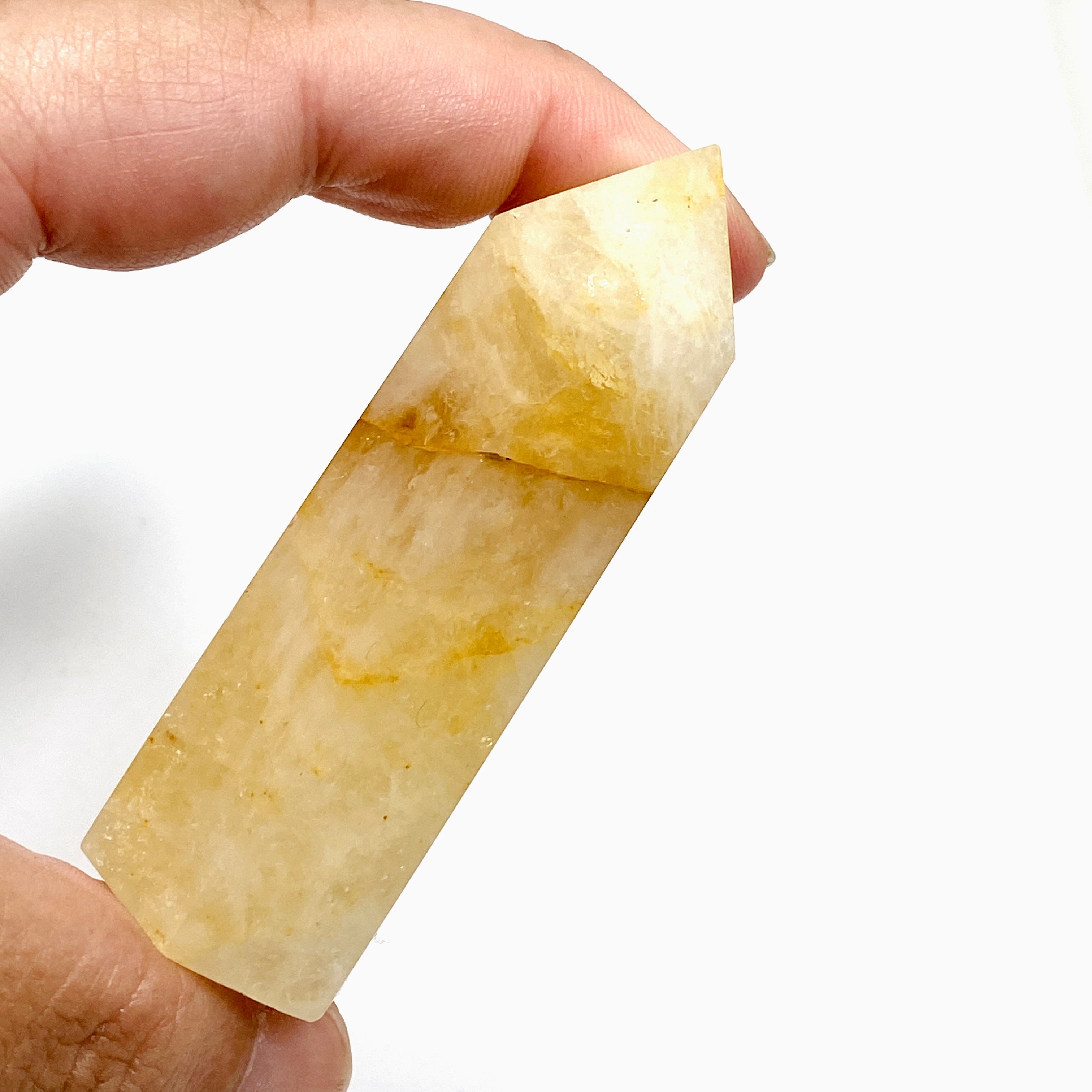 Golden Healer Quartz Generator - Natural Healing Crystal for Energy Cleansing & Chakra Balancing | Perfect for Meditation, Reiki & Spiritual Healing