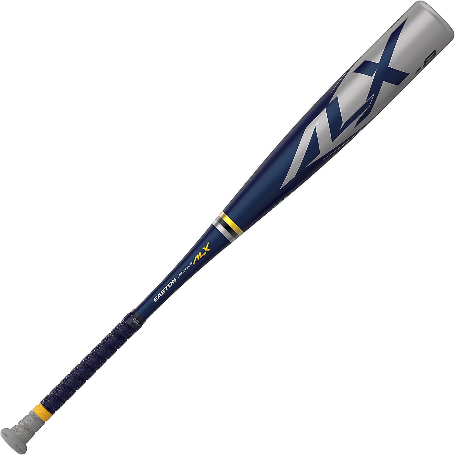 Easton Alpha ALX 8 USSSA Baseball Bat - RS Alloy Barrel, Black/Gold, 2 3/4