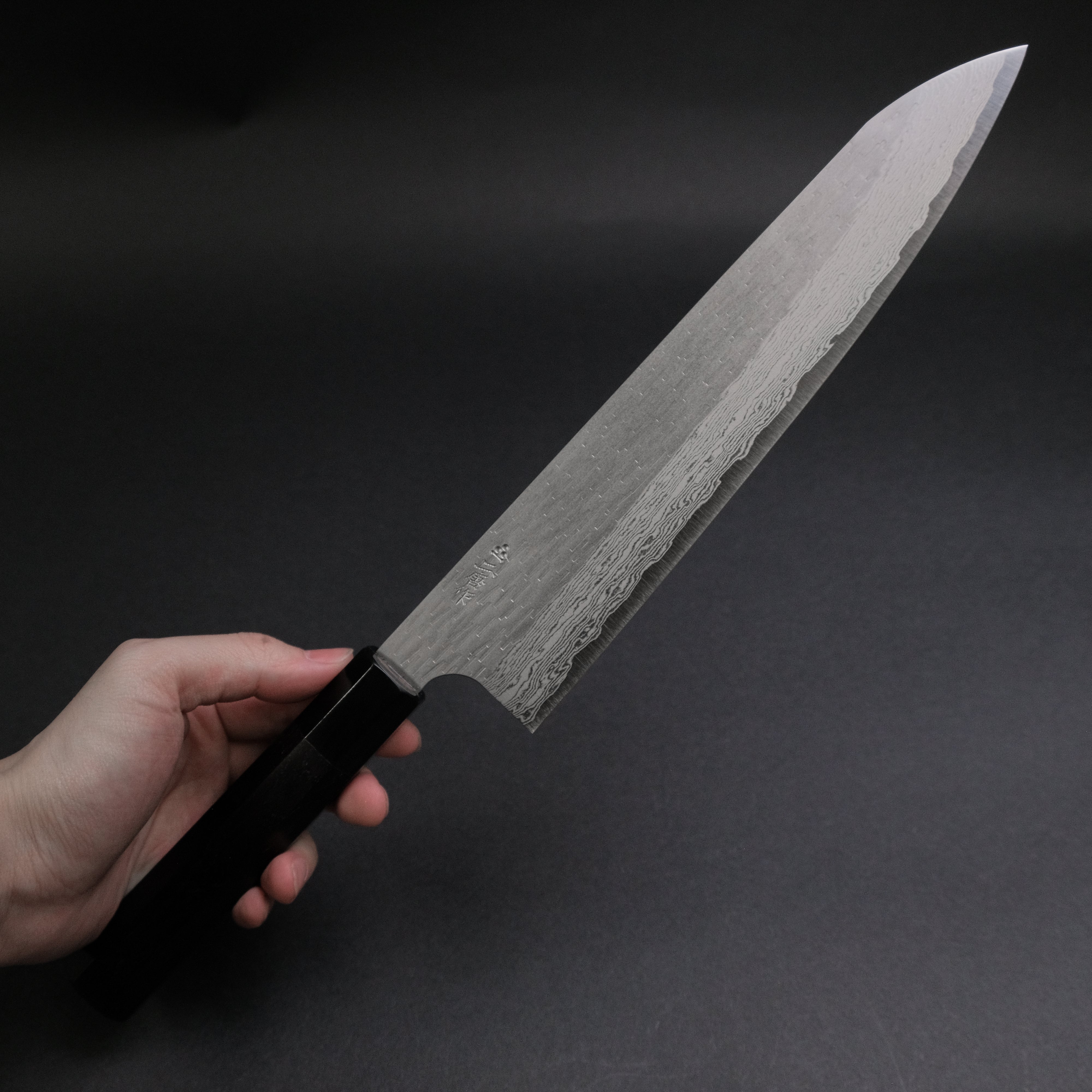 Nigara VG XEOS Gyuto 240mm Japanese Chef Knife - High Carbon Stainless Steel Blade with Ebony Wood Handle - Perfect for Sushi, Meat Slicing & Professional Kitchen Use