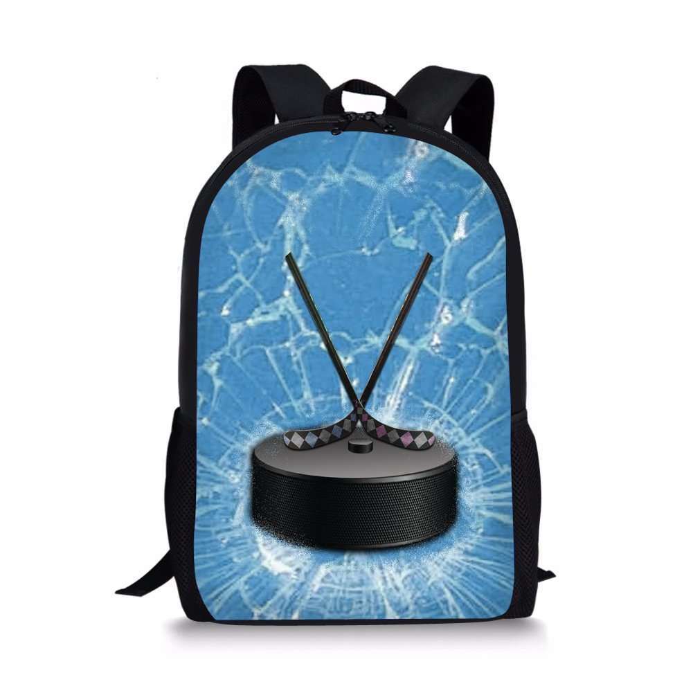 3D Printed Ice Hockey Backpack for Kids - Cool School Bags for Boys & Girls, Elementary Bookbag for Teens - Perfect for School, Sports & Daily Use