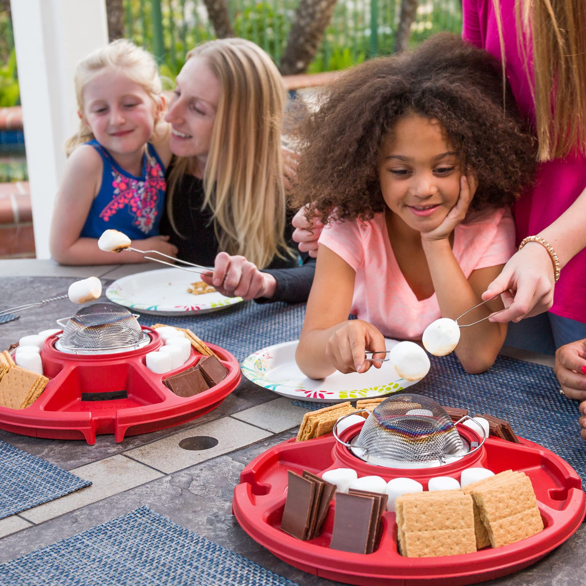 Sterno 70260 Smores Maker - Portable Tabletop Indoor & Outdoor S'mores Maker for Camping, Parties & Backyard BBQs - One Size, Red