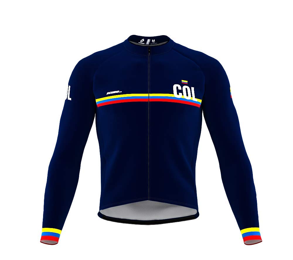 ScudoPro Pro Thermal Long Sleeve Cycling Jersey for Men - Winter Bike Riding, Cold Weather Training & Outdoor Sports - Breathable & Windproof Cycling Apparel