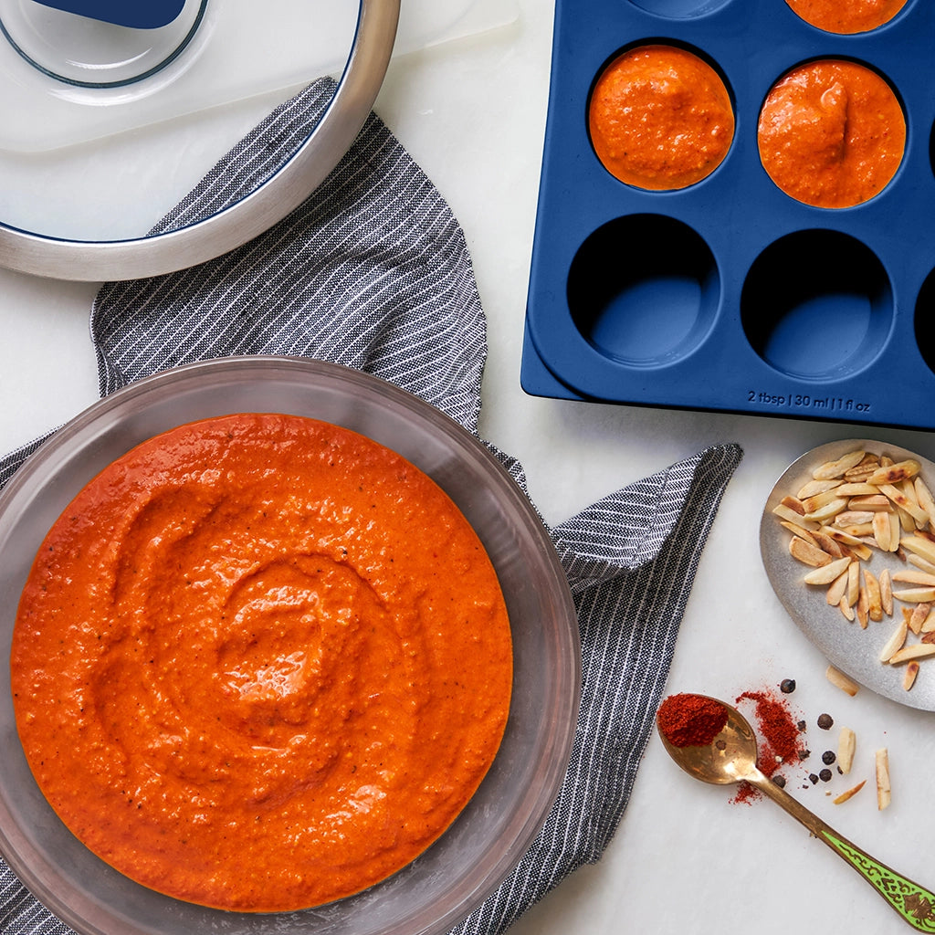 Authentic Spanish Romesco Sauce - Vegan, Gluten-Free Red Pepper & Almond Dip - Perfect for Tapas, Paella & Grilled Meats
