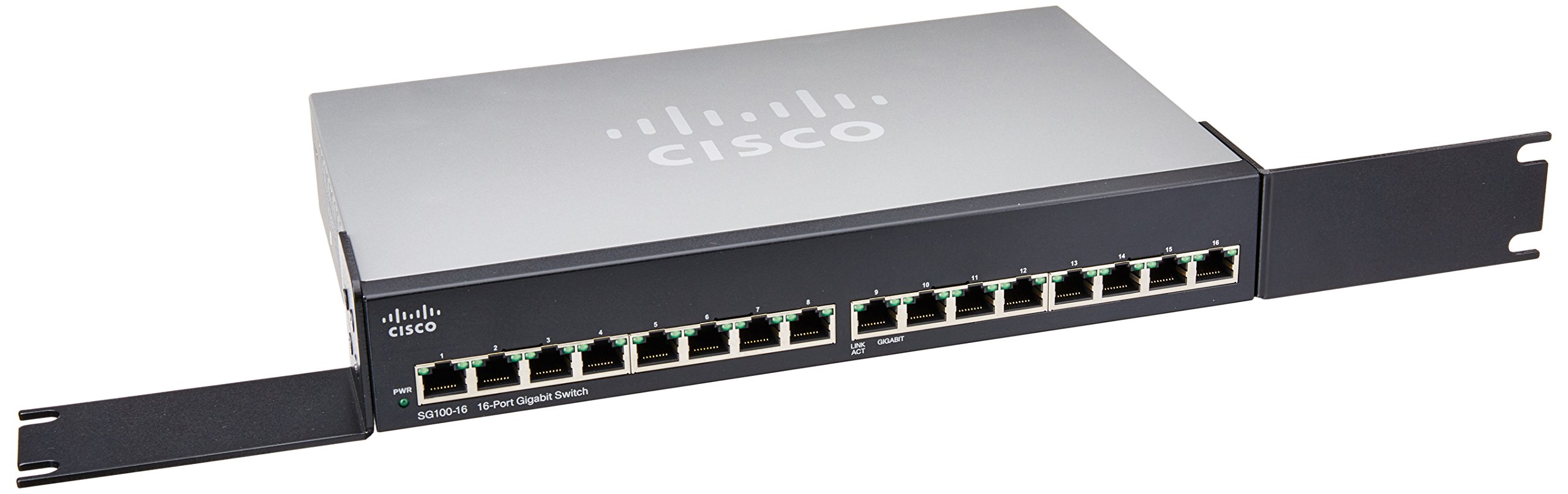 Cisco SG100-16 16-Port Gigabit Ethernet Switch with QoS | Small Business Network Switch | High-Speed Data Transfer for Office & Home Networking (SR2016T-NA)