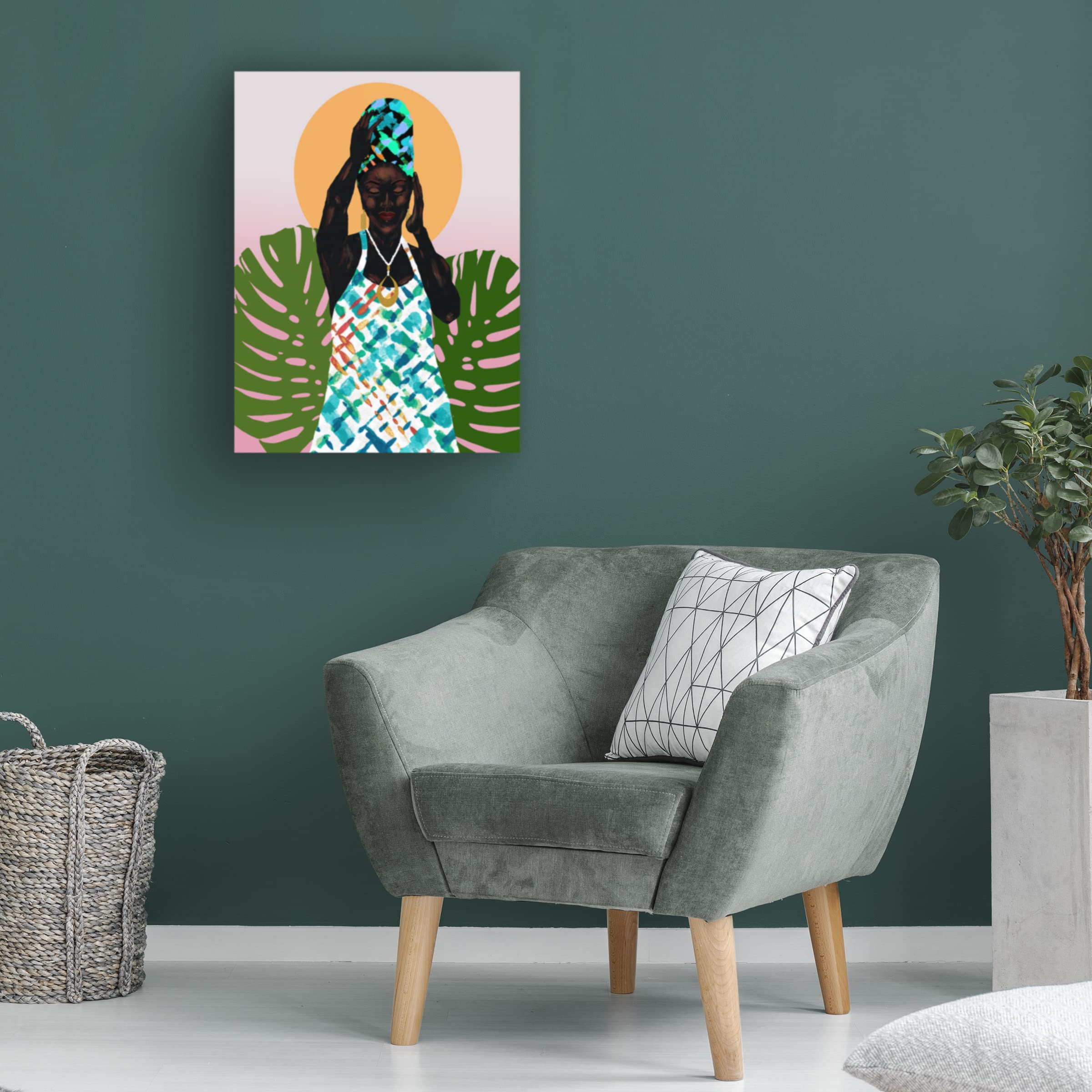 Trademark Fine Art 'Her Faith' Canvas Wall Art by Alonzo Saunders - Religious Home Decor for Living Room, Bedroom & Office