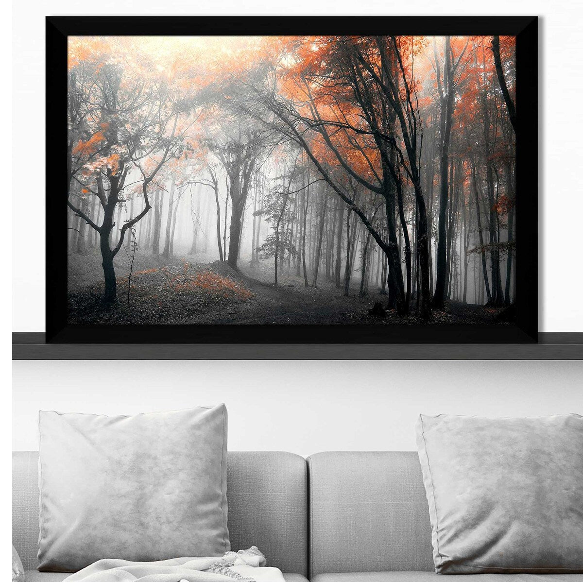 46 Autumn Woods Landscape Print on Acrylic - Premium Wall Art Decor for Living Room, Bedroom & Office - Nature Photography by PhotoINC Studio