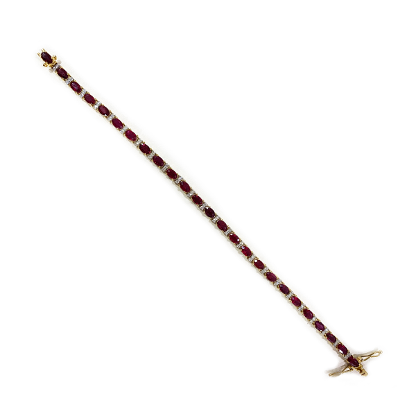 14K Yellow Gold Ruby Bracelet for Women - Elegant Handmade Jewelry Gift for Birthday, Anniversary & Valentine's Day | Perfect for Parties, Weddings & Special Occasions