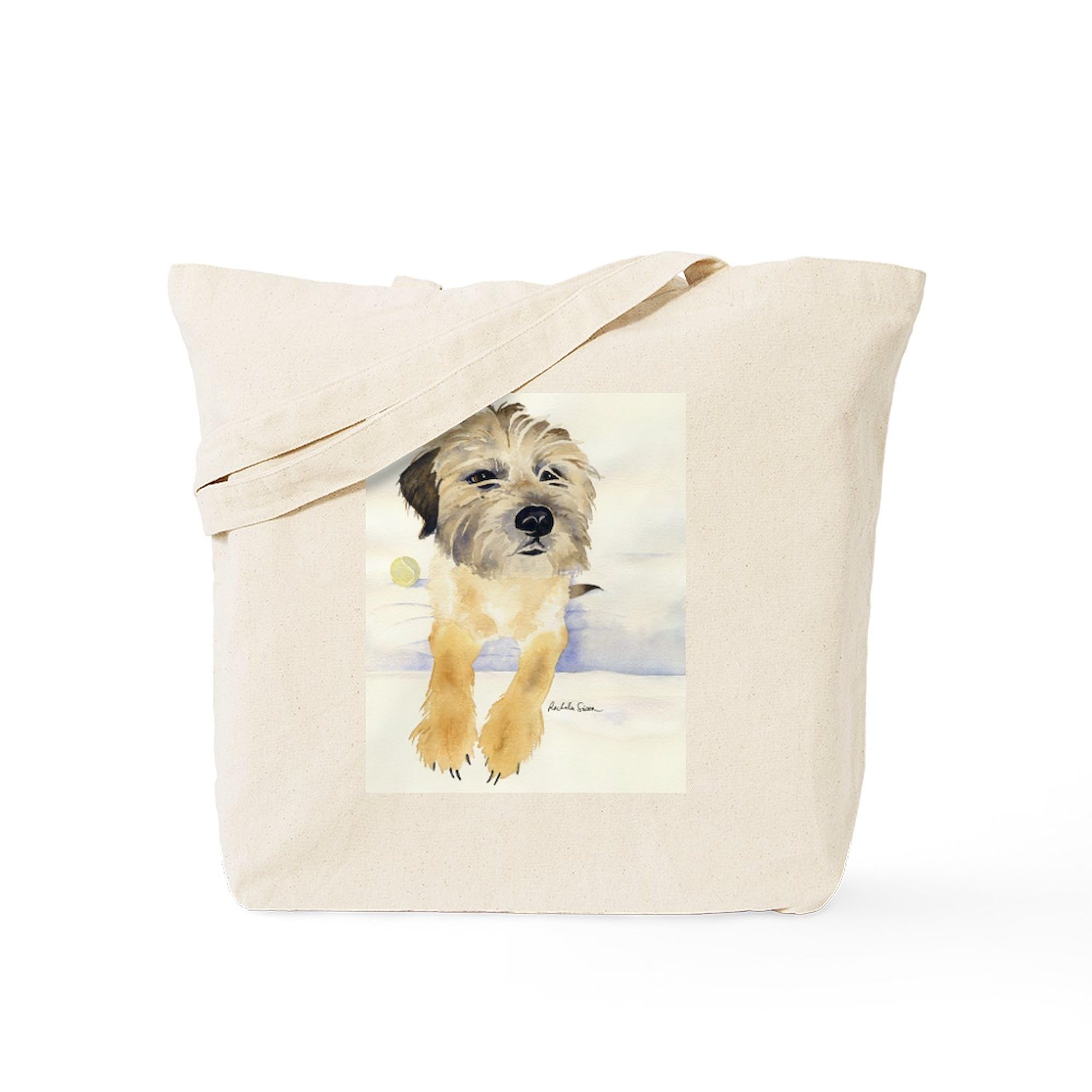 Border Terrier Lover's Tote Bag - Natural Canvas Reusable Shopping Bag for Groceries, Beach & Daily Use | Dog Themed Gift for Pet Owners