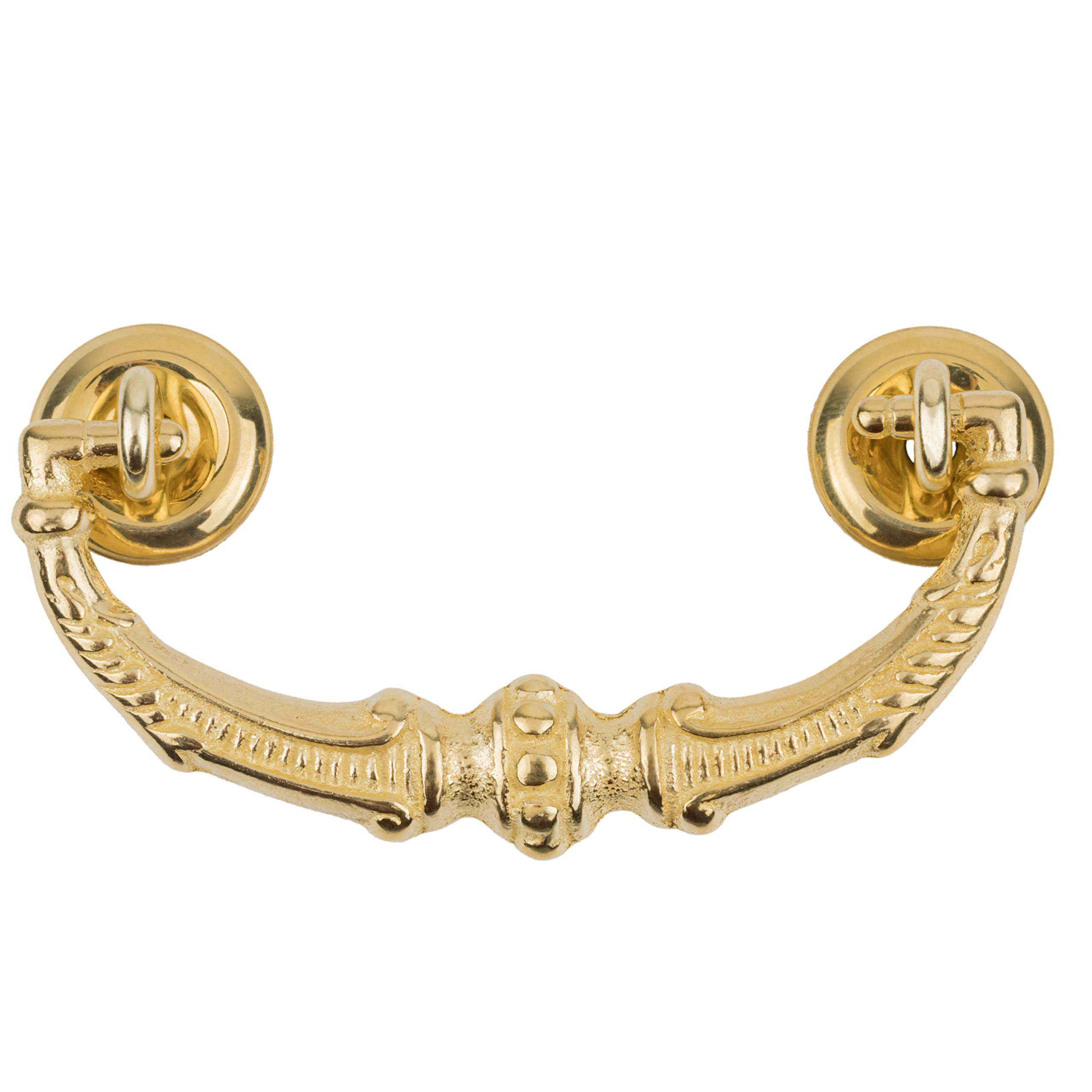 Vintage Heavy Cast Brass Drawer Pull - 3