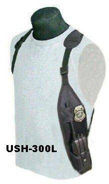 USH 300L Universal Shoulder Holster for Handguns - Left Hand Draw - Comfortable Concealed Carry for Police, Security & Outdoor Activities