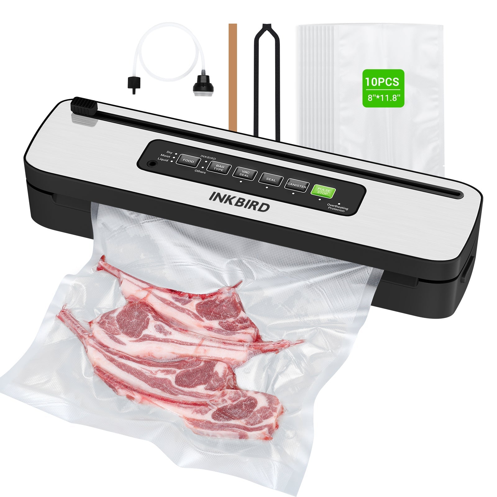 INK VS05 Vacuum Sealer Machine for Food Storage | Airtight Kitchen Appliance for Sous Vide, Meal Prep & Freezing | Compact & Easy to Use
