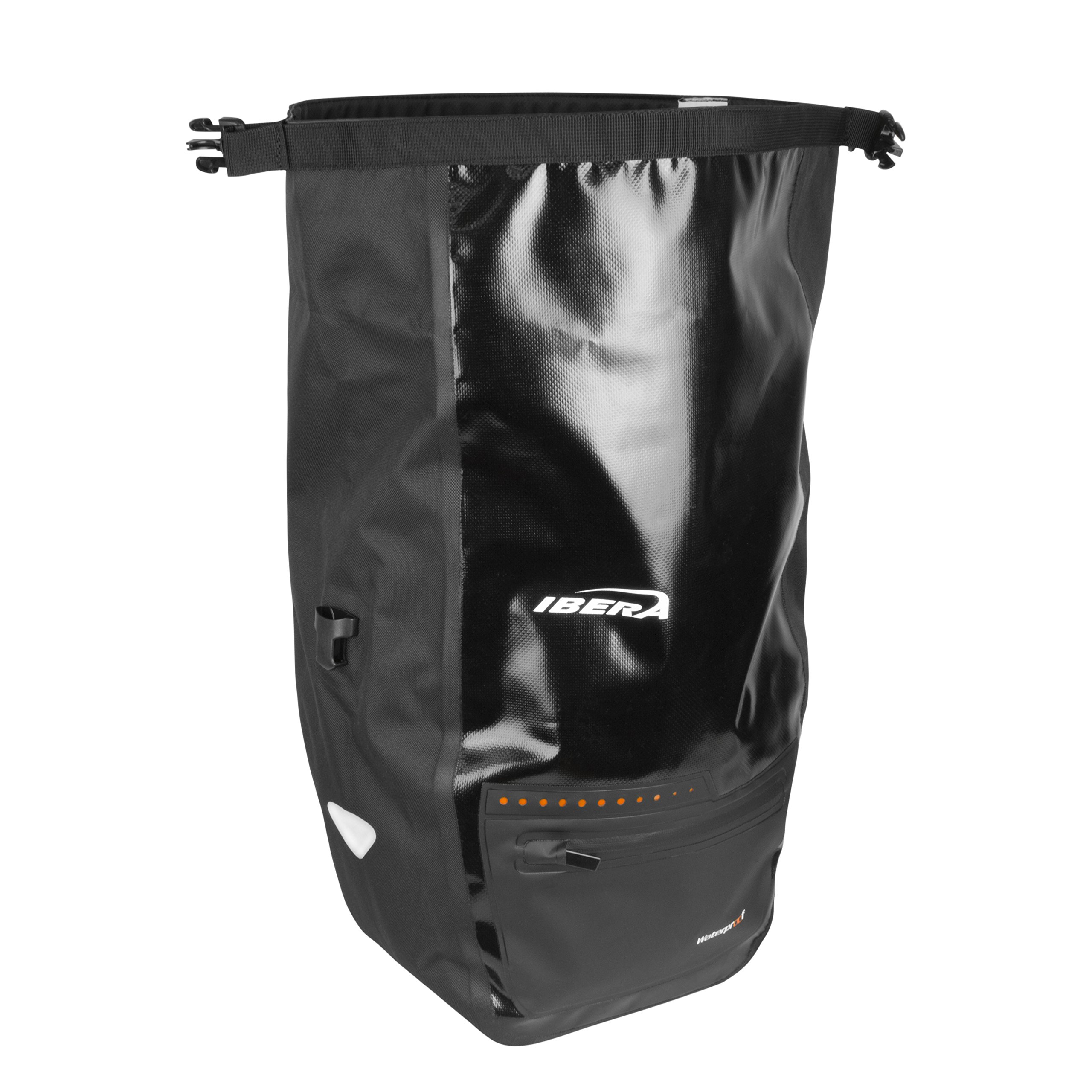 **Ibera 30L Waterproof Bike Panniers (Pair) - Quick-Release Clip-On Bicycle Saddle Bags with Rain Cover - Fits Most Rear Racks - Perfect for Commuting, Touring & Outdoor Adventures (Black)**