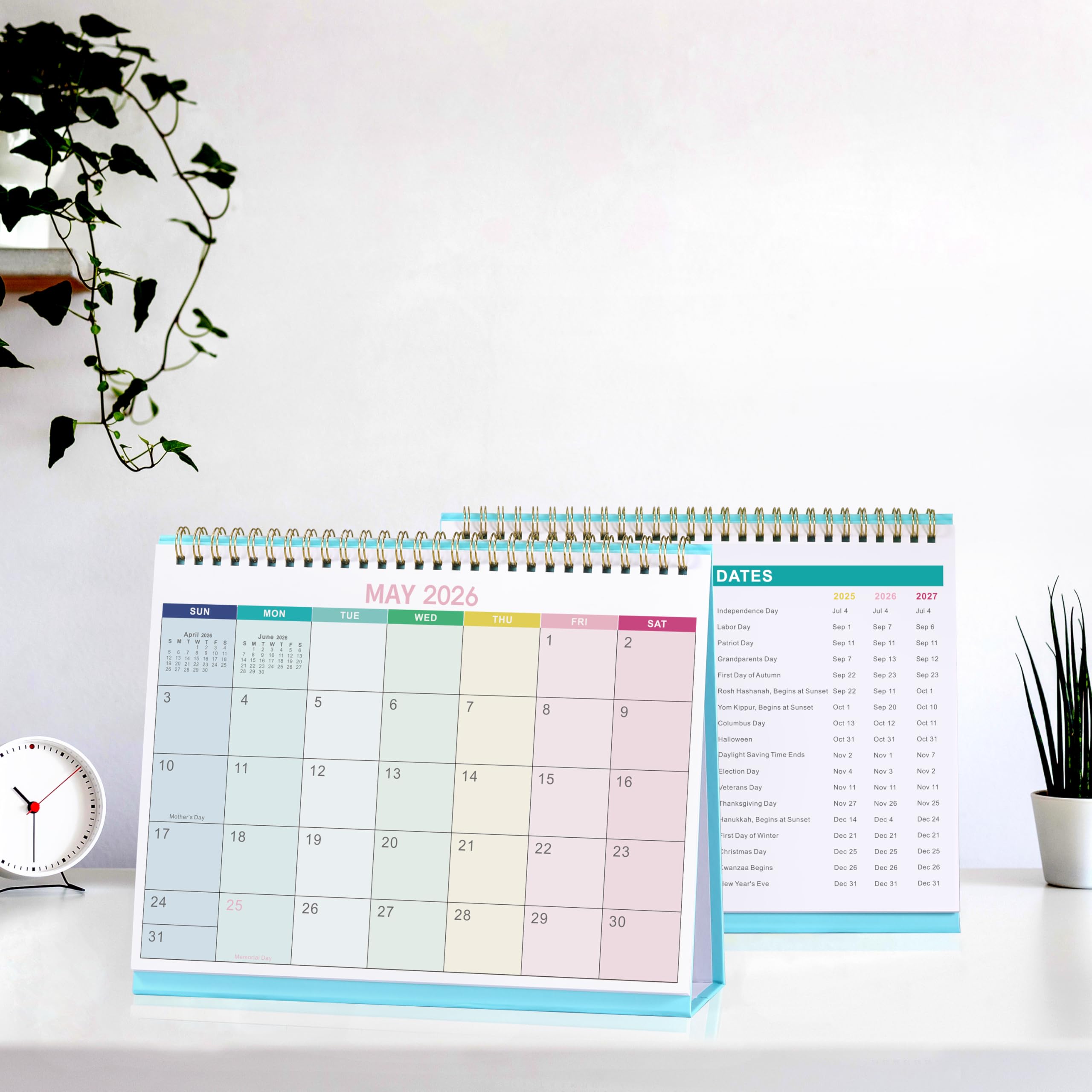 2025-2026 Desk Calendar | July 2025 - December 2026 | 9.8