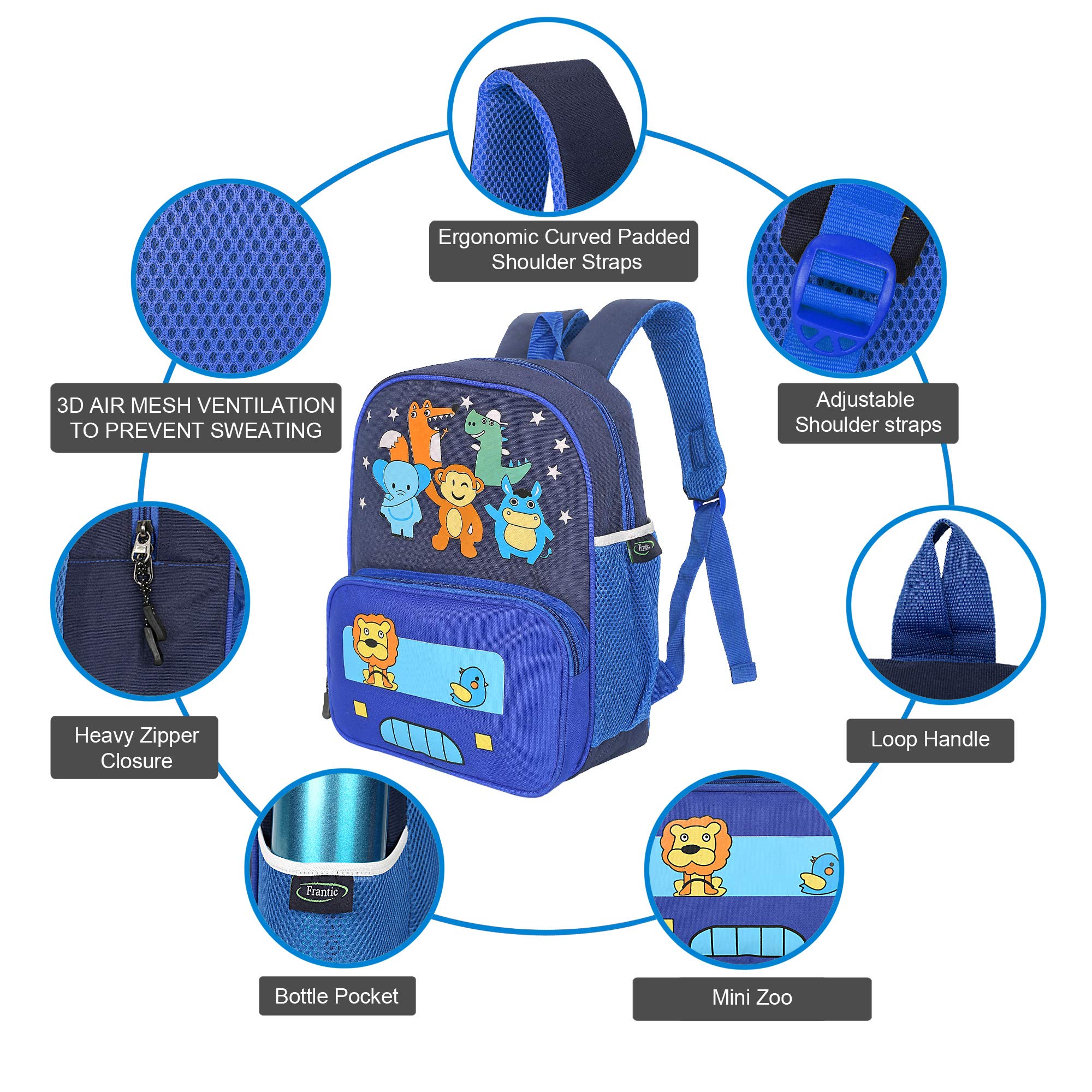 **Durable PU School Backpack for Kids 2-5 Years - Lightweight Preschool Bag for Boys & Girls - Perfect for School, Picnic, and Travel**