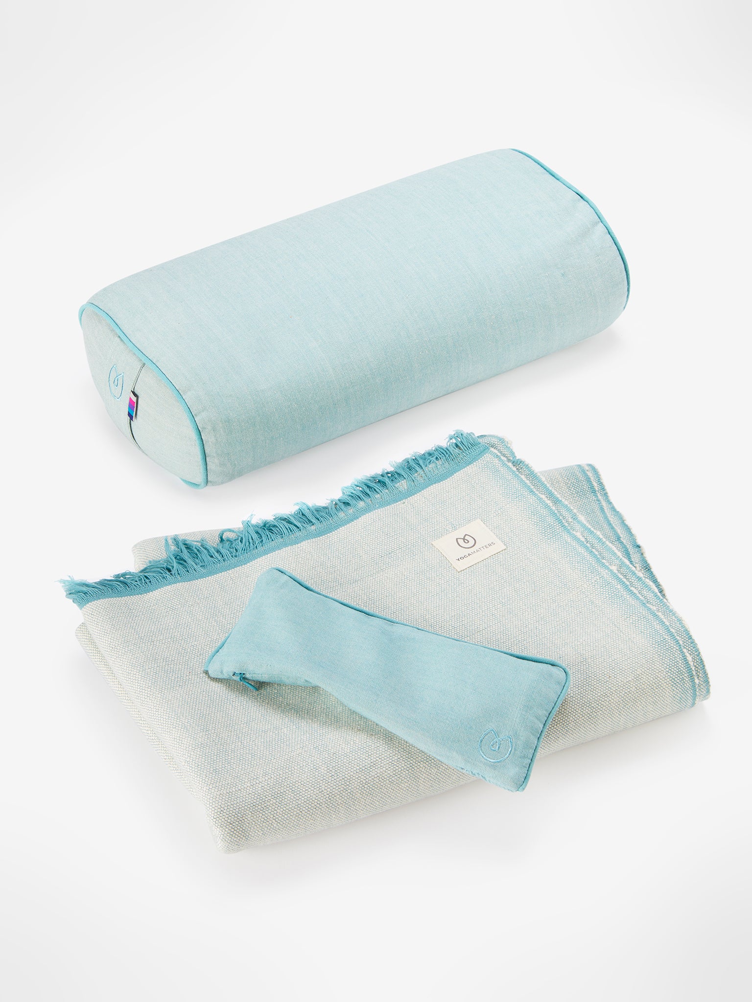 Organic Cotton Mini Meditation Kit for Yoga & Mindfulness - Portable Yoga Accessories for Home, Travel & Studio Practice