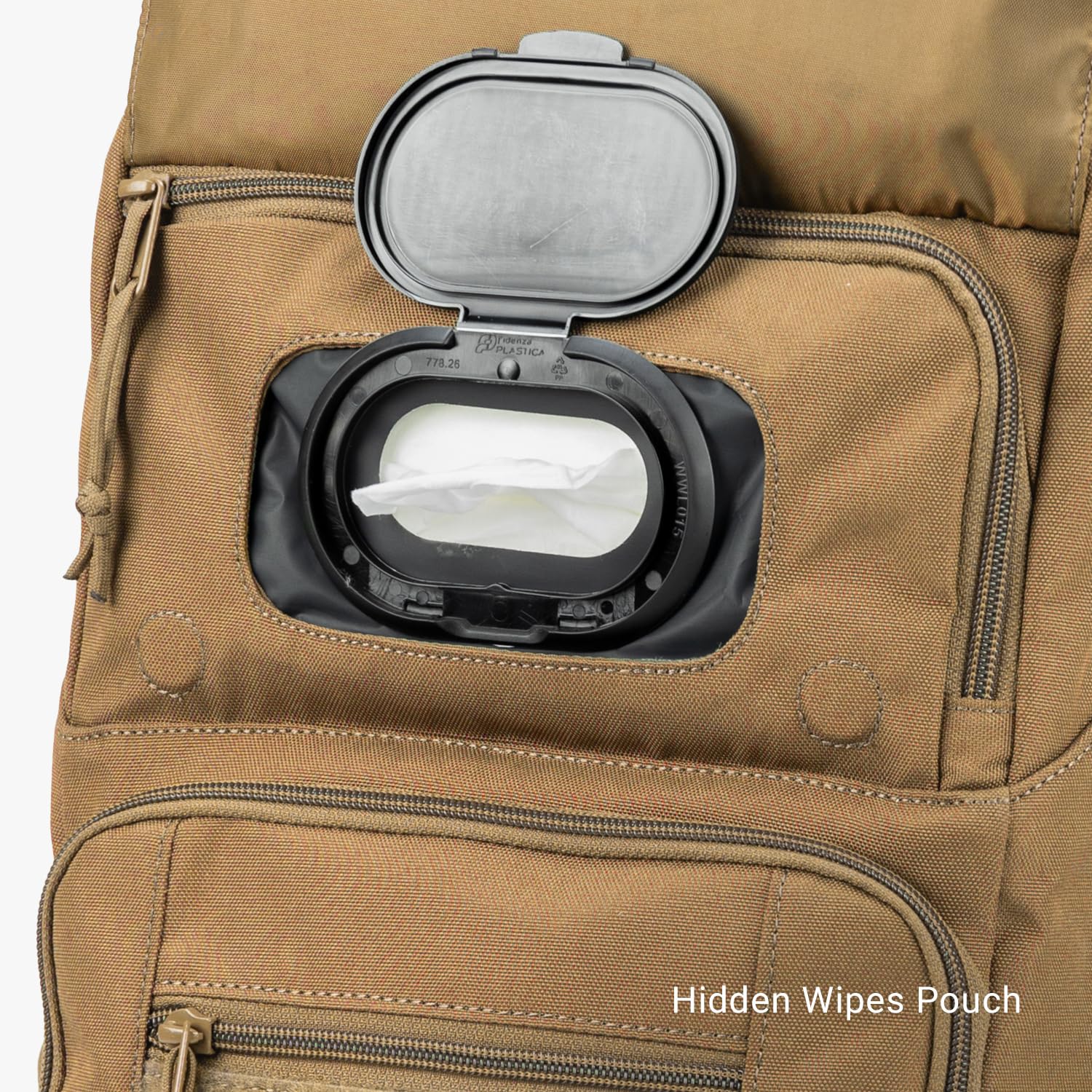 Tactical Diaper Backpack for Men - Military Style Baby Bag with Changing Pad, Coyote Brown - Perfect for Dads on the Go, Travel & Outdoor Adventures