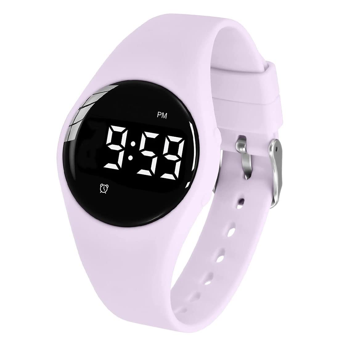 e-vibra Vibrating Alarm Watch - Waterproof Potty Training Watch with Rechargeable Battery, 15 Daily Alarms & Timer - Medical Reminder Watch for Kids & Adults (Lilac Purple) - Perfect for Toilet Training, Medication Alerts & Daily Reminders