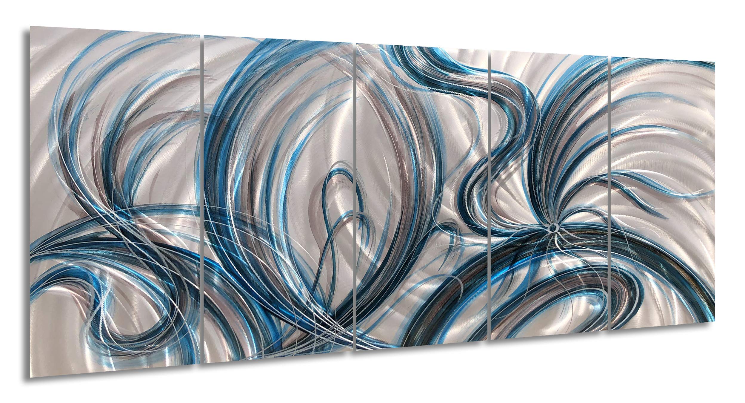 Abstract Metal Wall Art - Modern Contemporary Home Decor for Living Room, Bedroom & Office - Handcrafted Yihui Arts Pictures for Stylish Interior Design