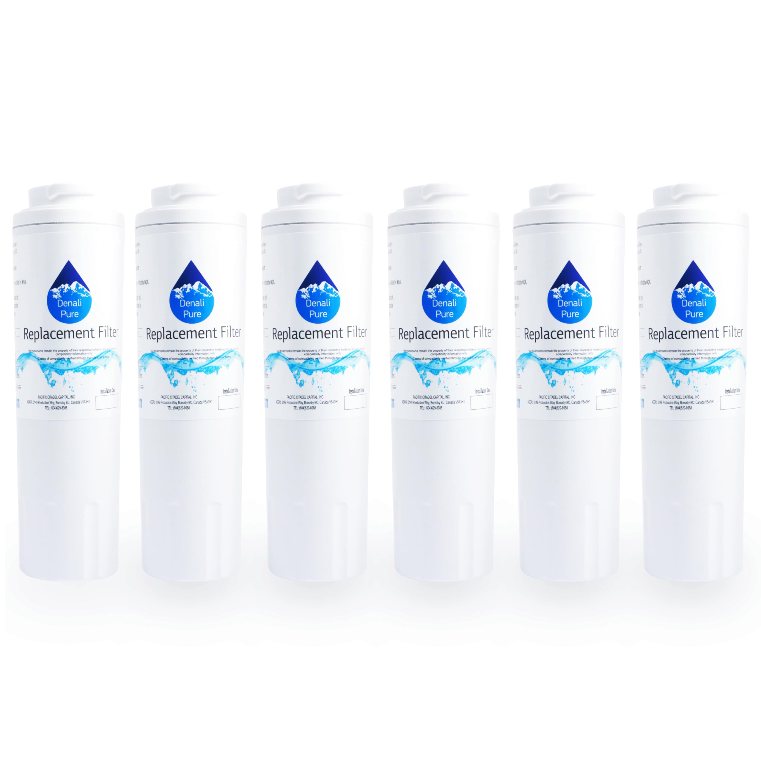 6-Pack KitchenAid KFCP22EXMP2 Refrigerator Water Filter Replacement - Compatible with KitchenAid 4396395 Fridge Filter Cartridge | Pure Drinking Water for Home & Office Use