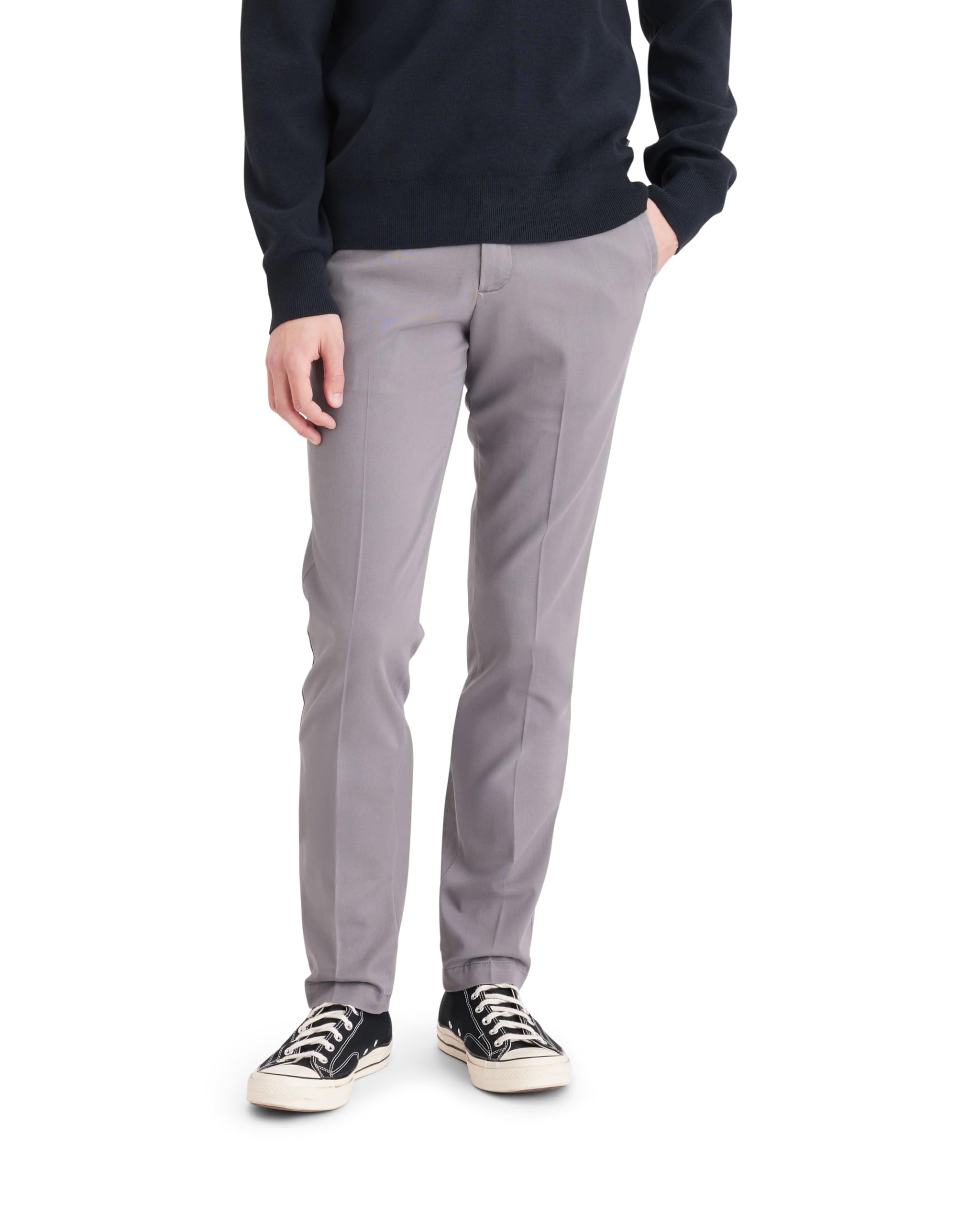 Dockers Men's Slim Fit Easy Khaki Pants - Comfortable Stretch Dress Pants for Office & Business Casual Wear | Machine Washable Khaki Trousers for Men