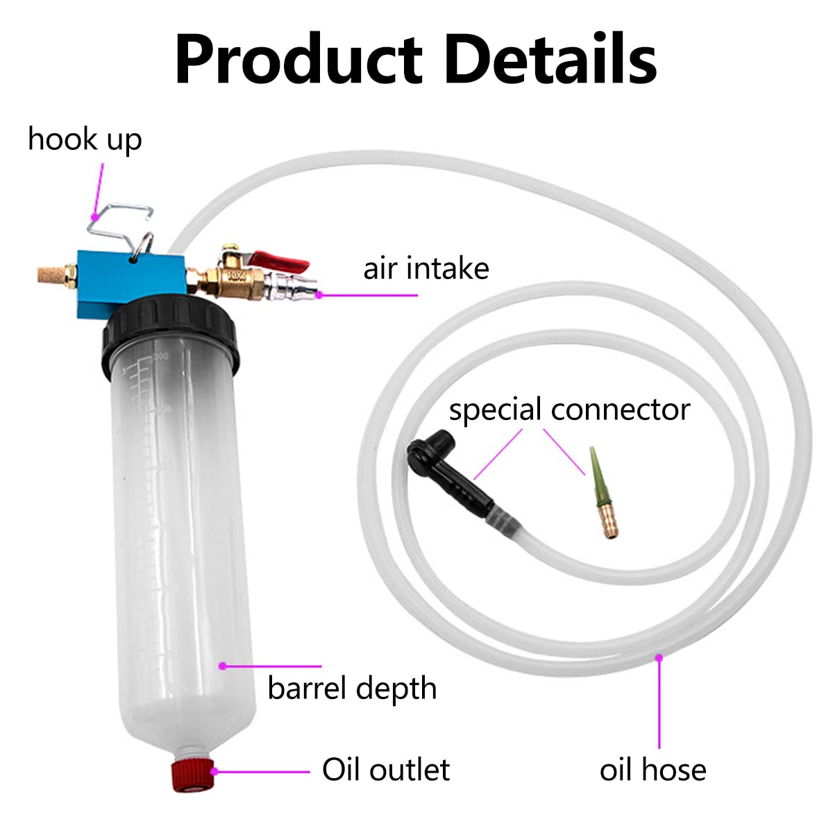 Universal Auto Brake Fluid Extractor & Bleeder Kit - Professional Oil Change Tool for Car, Truck & Engineering Vehicles | Drain & Replace Brake Fluid Easily | Perfect for DIY Mechanics & Auto Shops