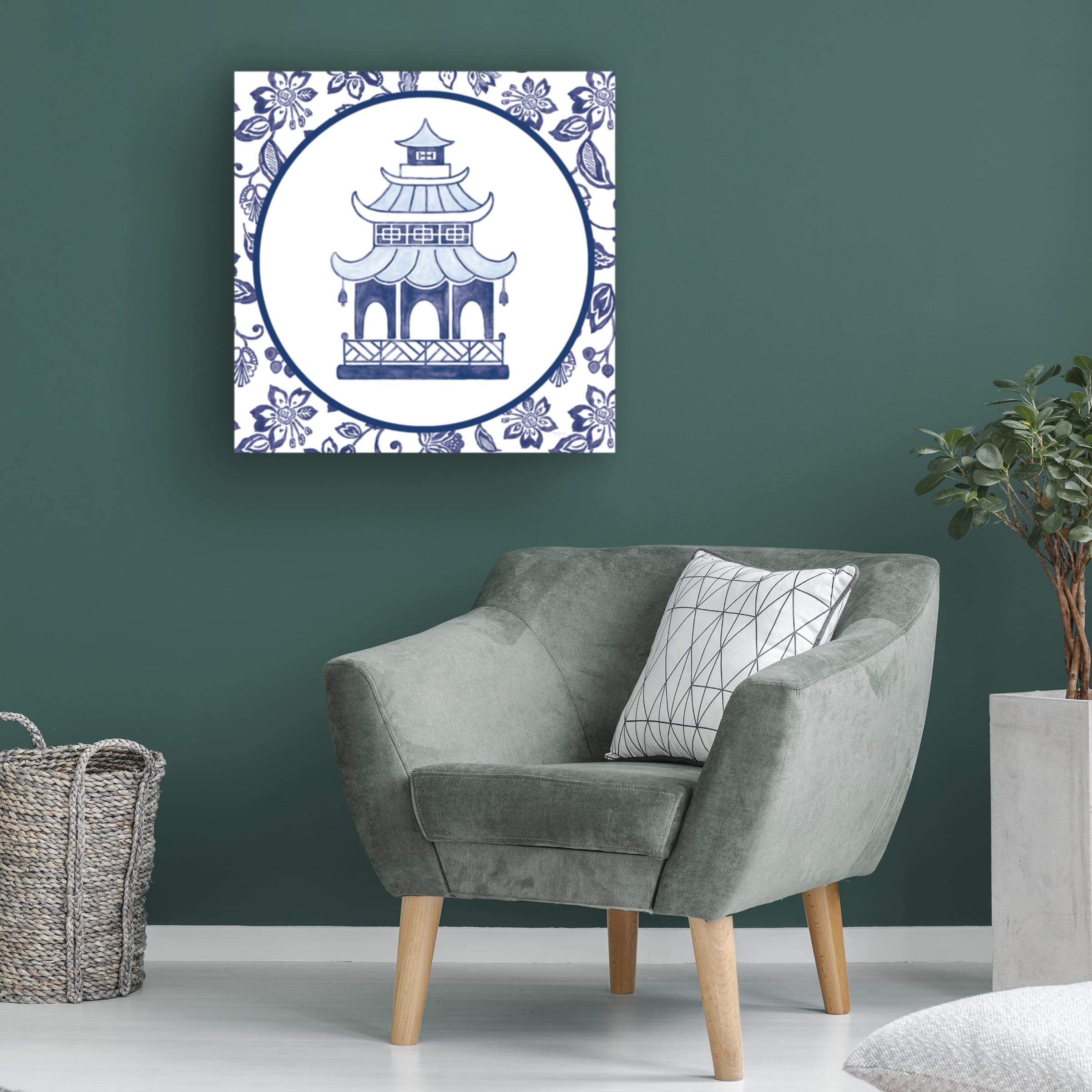 Trademark Fine Art 'Everyday Chinoiserie VIII' Canvas Wall Art by Mary Urban - Elegant Asian-Inspired Home Decor for Living Room, Bedroom & Office