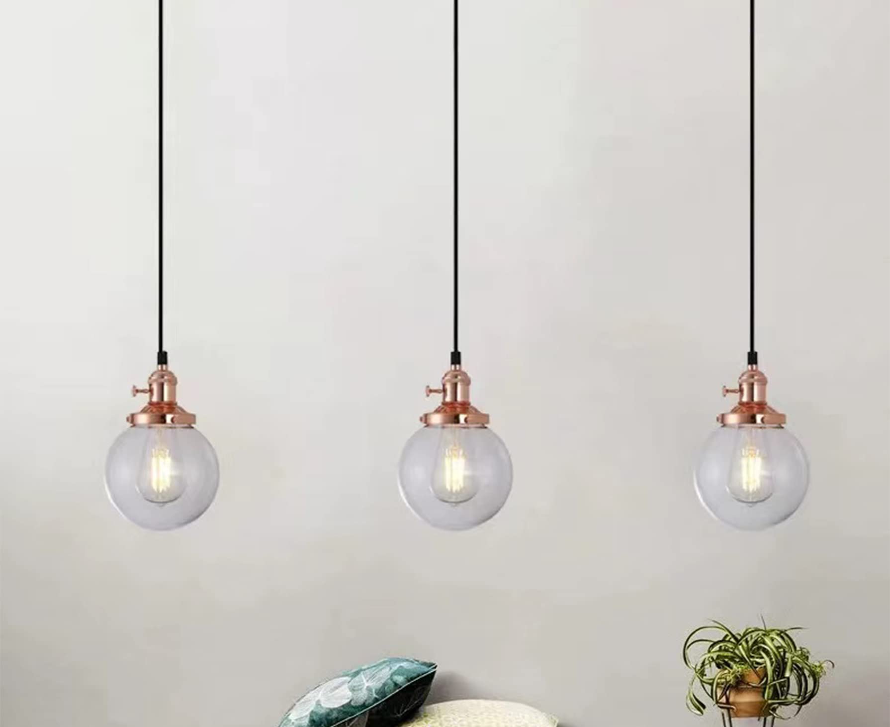 Vintage Industrial Pendant Light Fixture - Kiven 3-Light 31.5