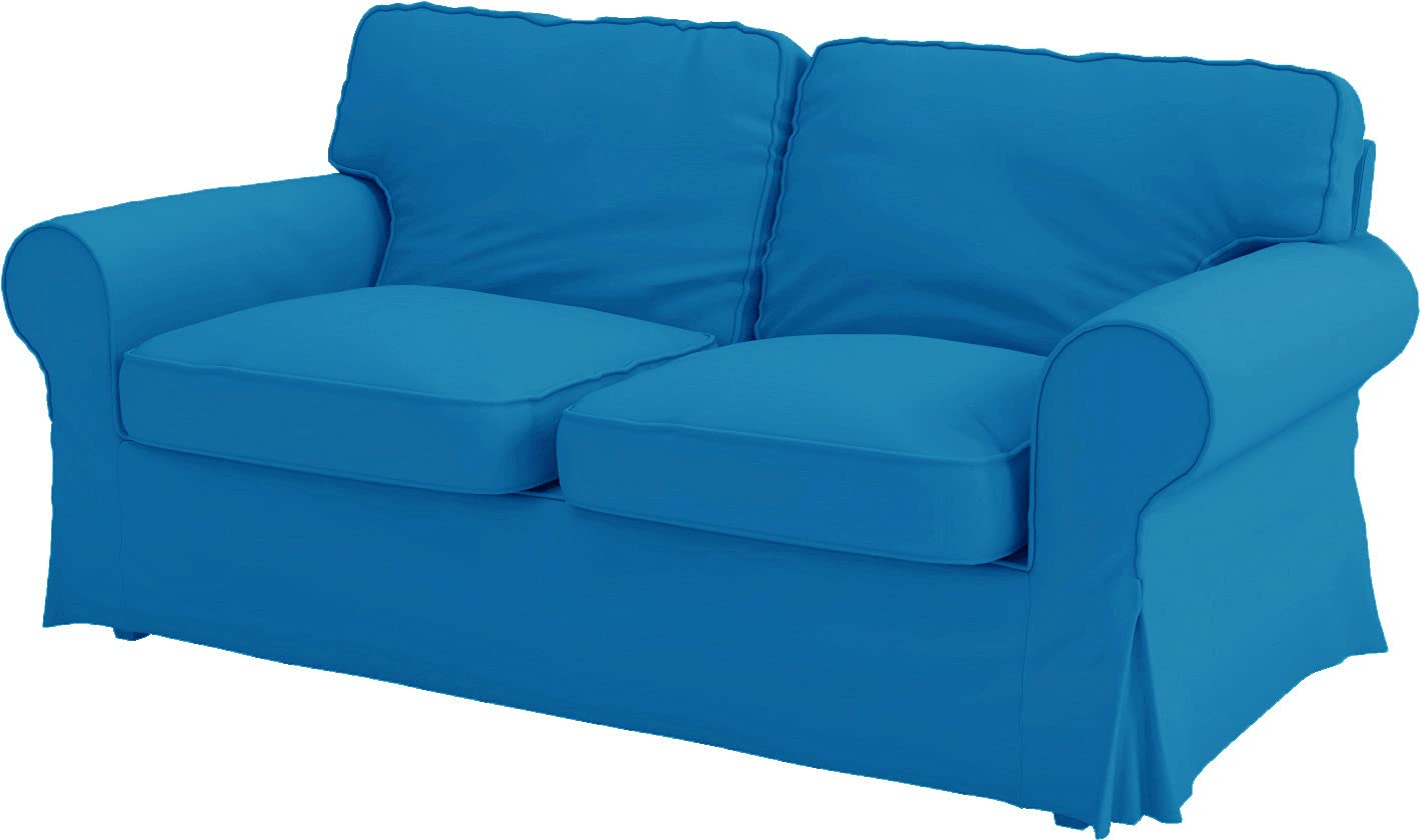 Custom-Made IKEA Ektorp Sofa Slipcover Replacement - Light Blue Polyester 2-Seat Loveseat Cover | Perfect for Home Decor, Furniture Protection & Easy Cleaning | Compatible with IKEA Ektorp Sofa