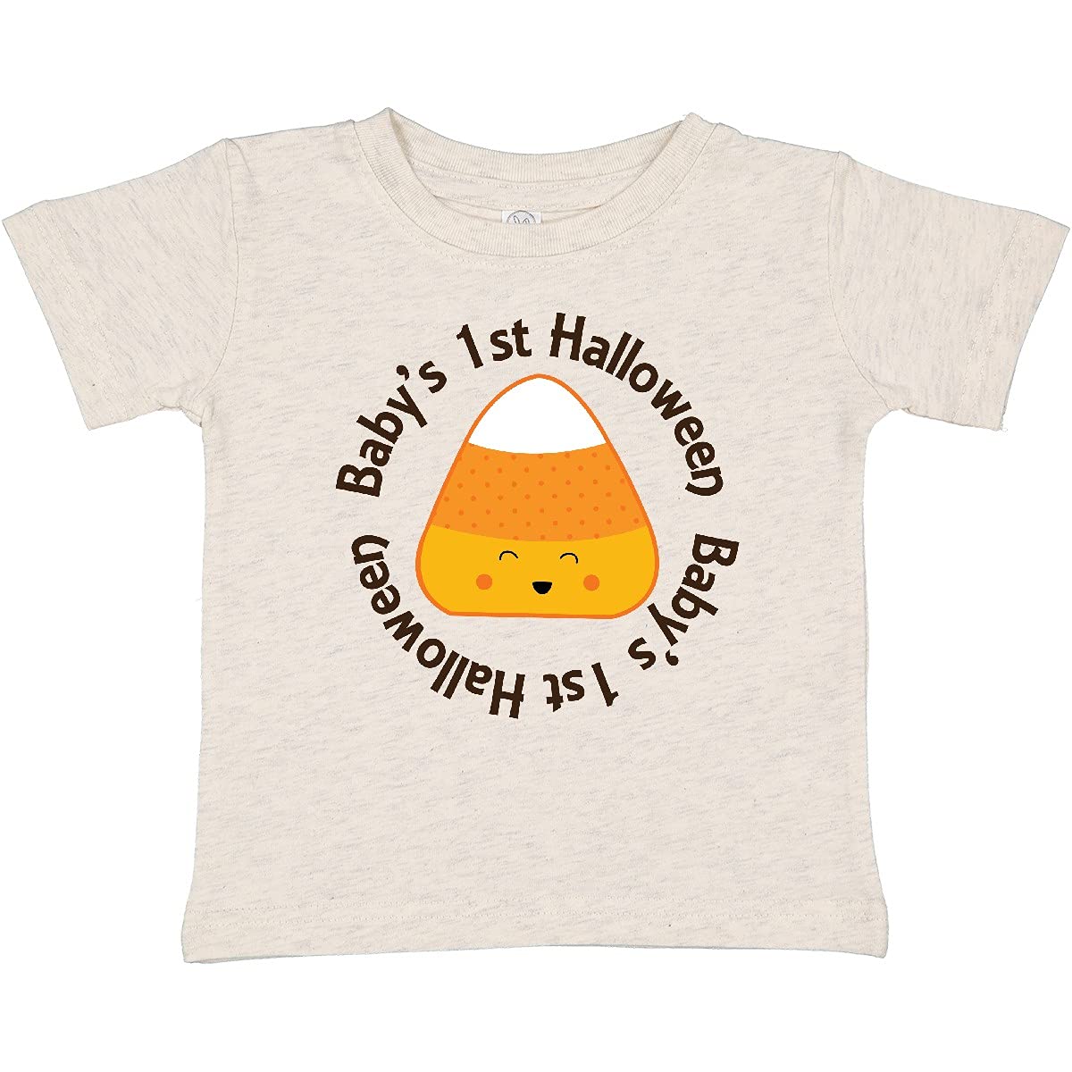 Inktastic First Halloween Candy Corn Baby T-Shirt - Cute Halloween Outfit for Babies & Toddlers - Perfect for Trick-or-Treating, Halloween Parties & Photo Shoots