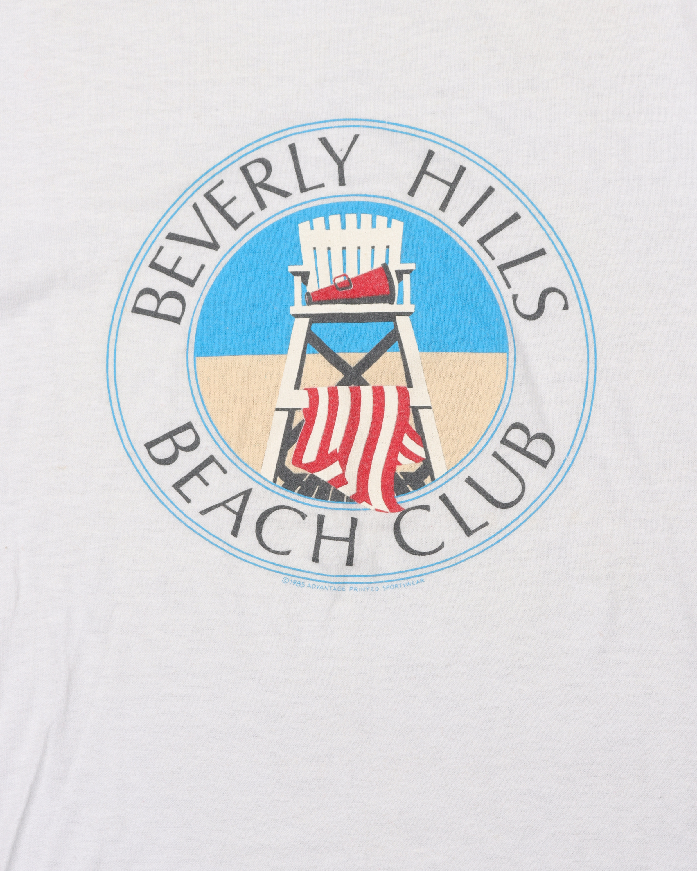 Vintage 1980s Beverly Hills Beach Club T-Shirt - Retro Graphic Tee for Men & Women - Casual Summer Beachwear & 80s Themed Party Outfit