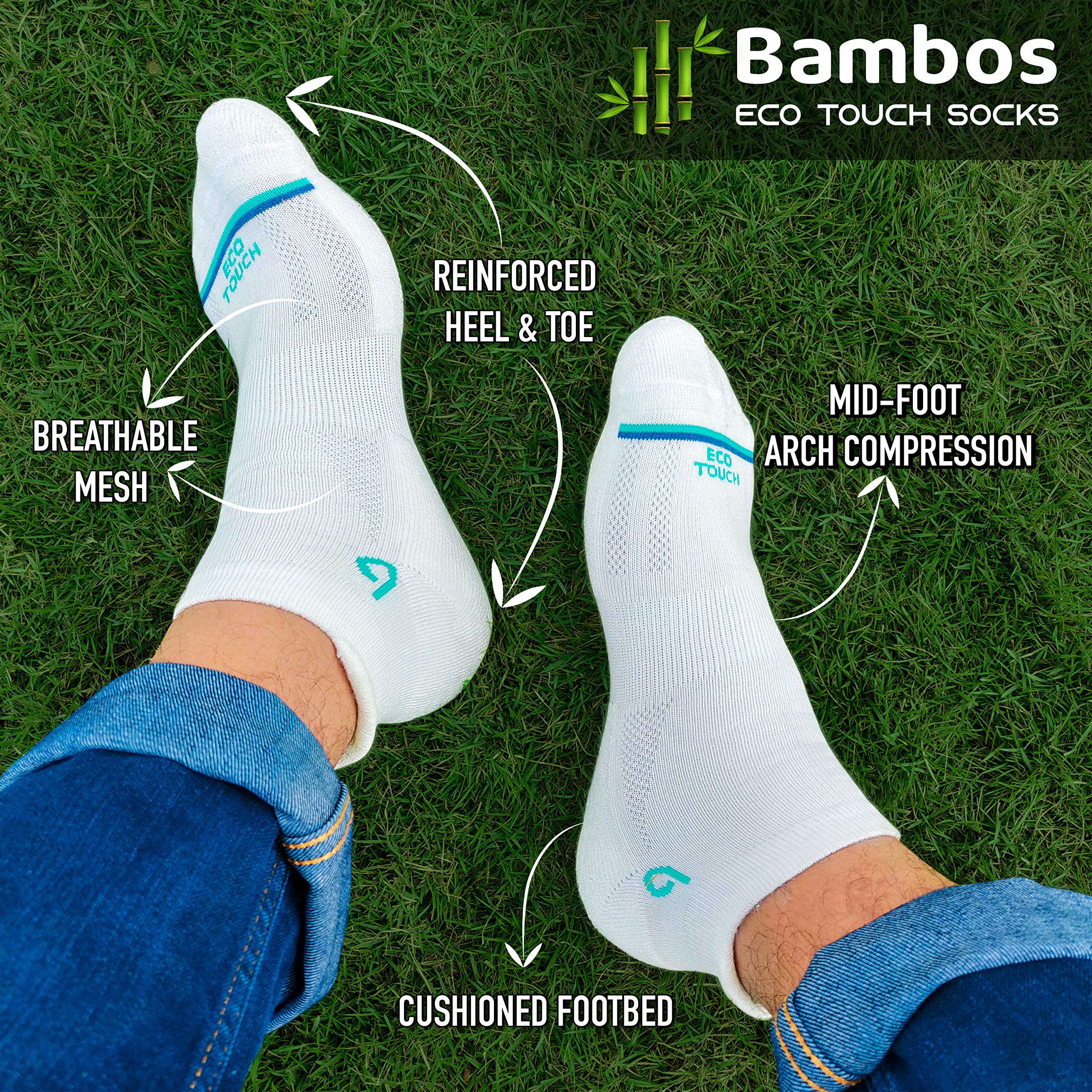 Bamboo Socks for Men & Women - Soft Breathable Running Trainer Sports Ankle Socks - 3/6 Pack - Perfect for Gym, Hiking & Everyday Comfort