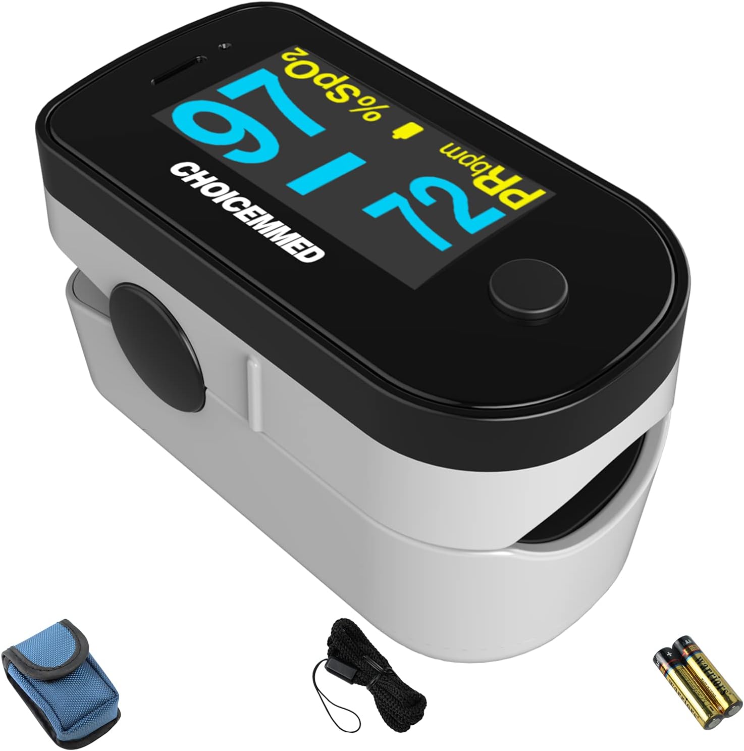 Premium Finger Pulse Oximeter - Accurate Blood Oxygen Saturation (SpO2) & Heart Rate Monitor - Portable Oxygen Meter for Home, Travel, Sports & Health Monitoring