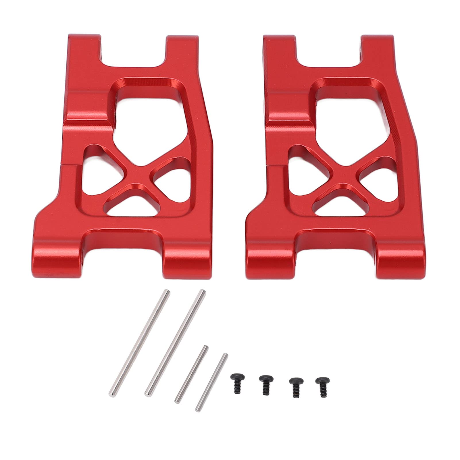 1 Pair 1/18 Scale RC Car Aluminum Alloy Front Rear Swing Arms - Traxxas Latrax Teton Upgrade Parts (Red) | Durable Suspension for Off-Road Racing & Crawling