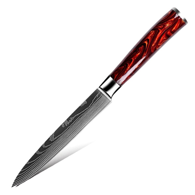 Premium 10-Piece Handmade Damascus Steel Chef Knife Set with Sheaths - High Carbon HC Steel Kitchen Knives for Professional Chefs & Home Cooking - Perfect for Slicing, Dicing, and Food Preparation